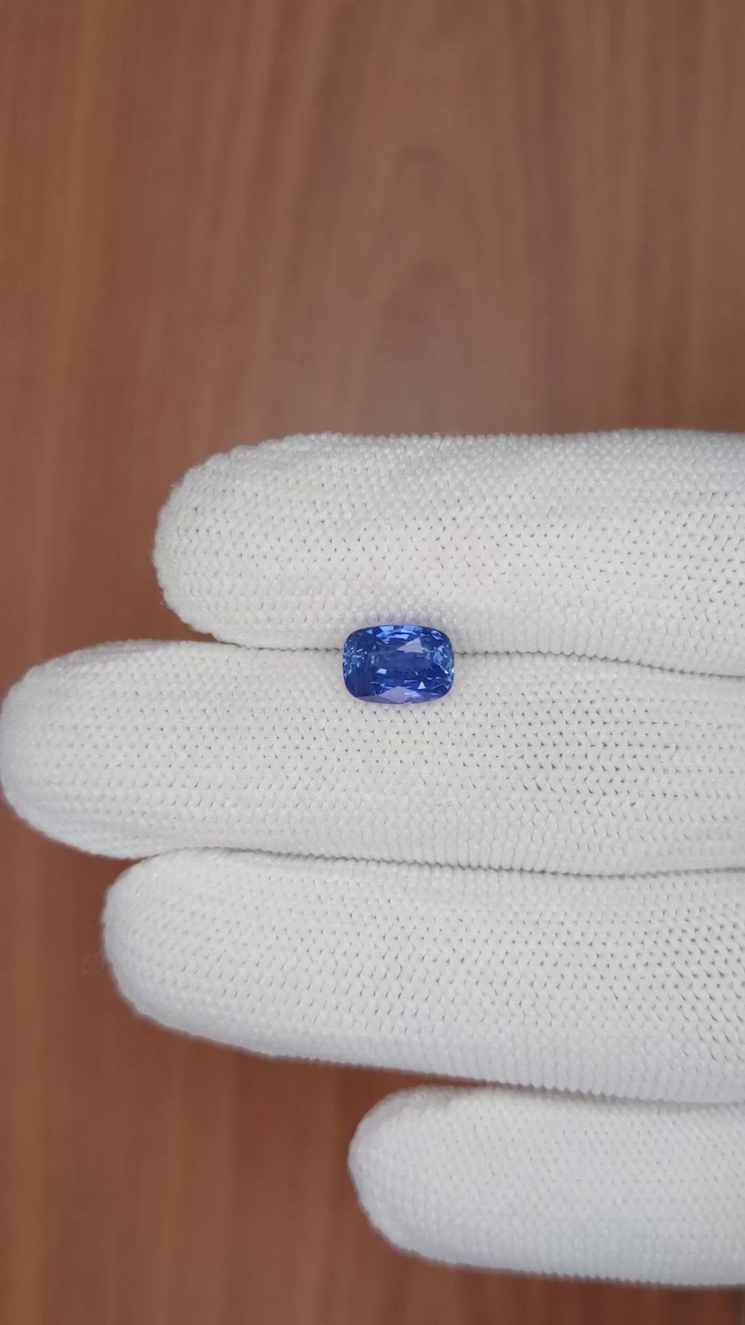 2.60 Ct. Blue Sapphire from Ceylon (Sri Lanka) Size Video