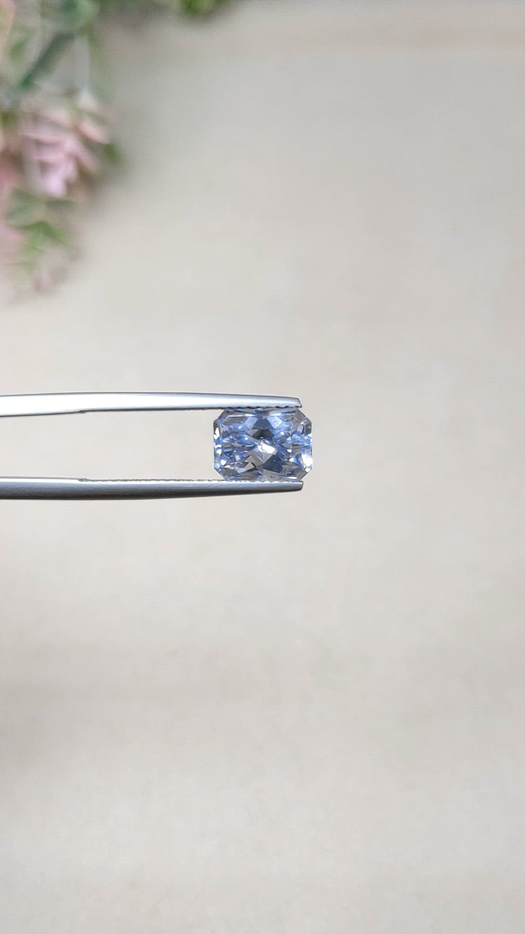 2.74 Ct. Violet Sapphire from Ceylon (Sri Lanka) Size Video