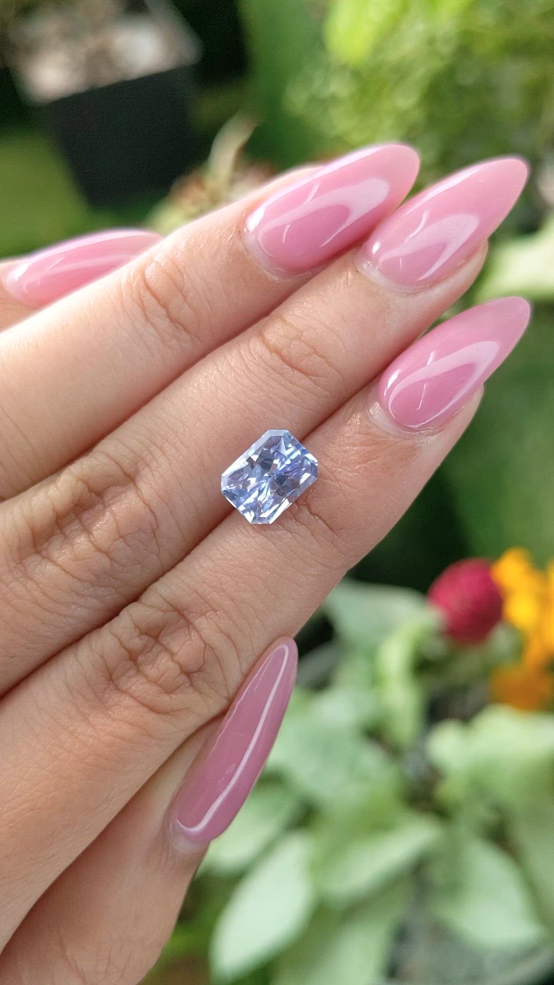 2.74 Ct. Violet Sapphire from Ceylon (Sri Lanka) Size Video
