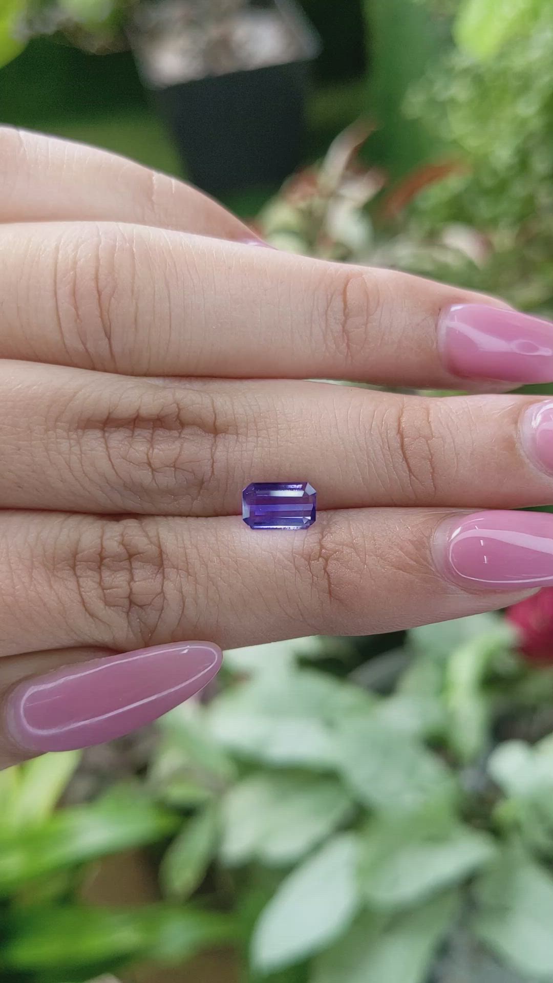 1.17 Ct. Bi Color Sapphire from Ceylon (Sri Lanka) Size Video