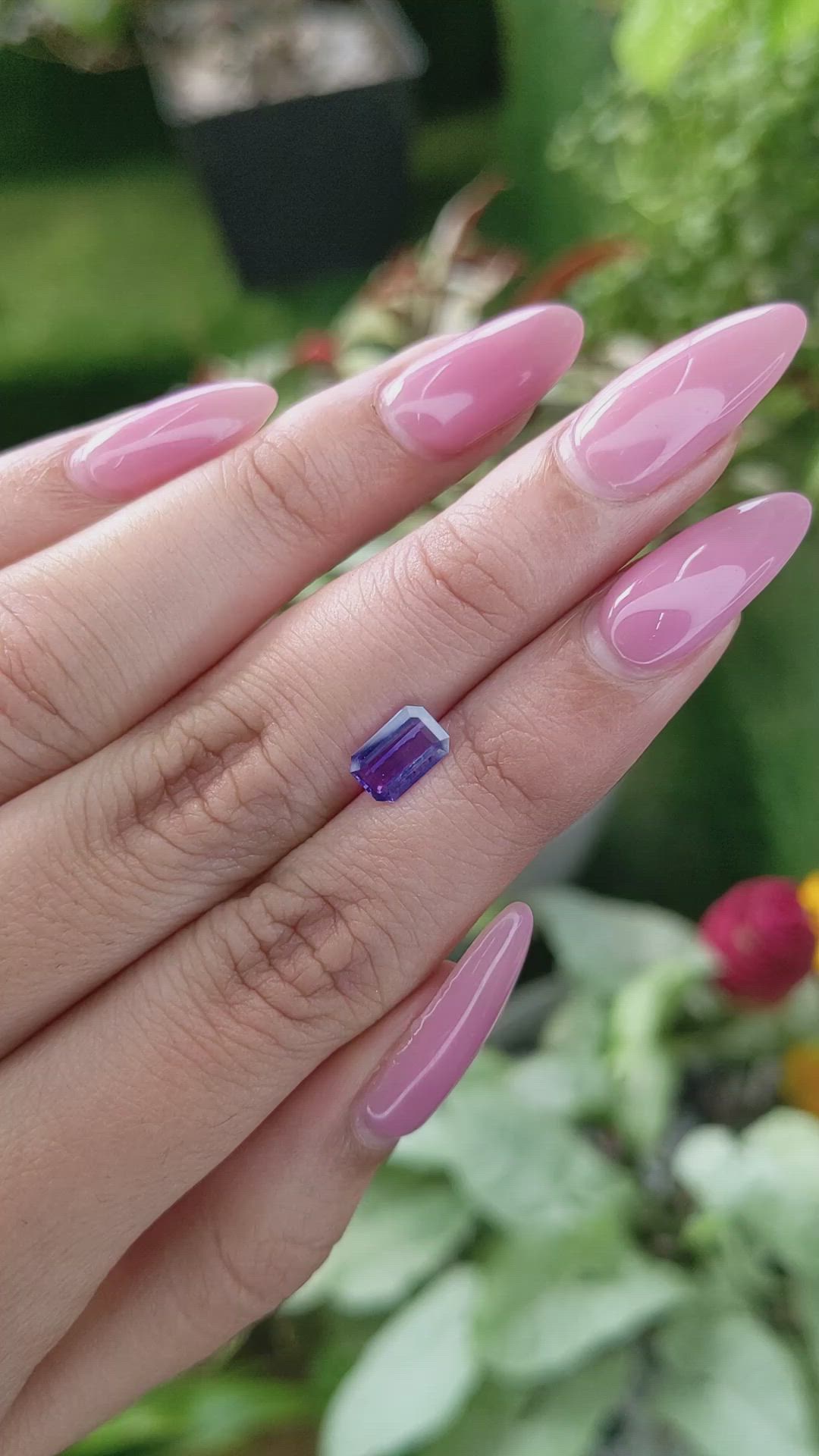 1.17 Ct. Bi Color Sapphire from Ceylon (Sri Lanka) Size Video