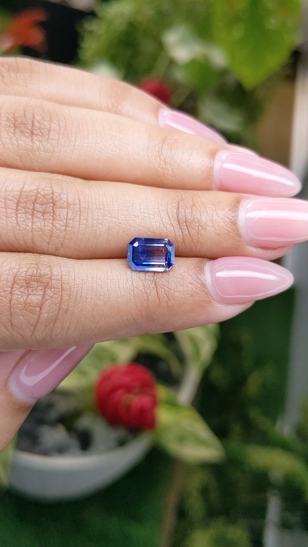 2.04 Ct. Bi Color Sapphire from Ceylon (Sri Lanka) Size Video