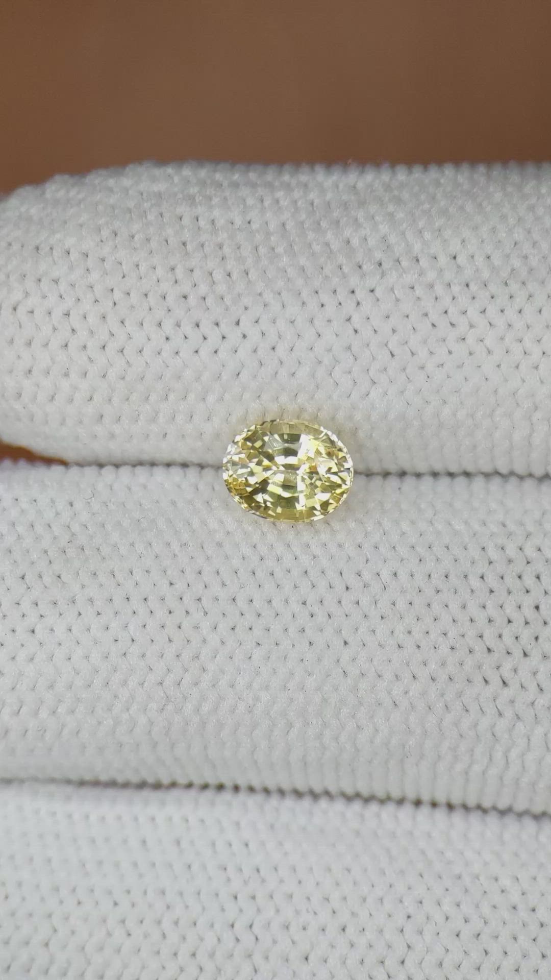 1.44 Ct. Yellow Sapphire from Ceylon (Sri Lanka) Size Video