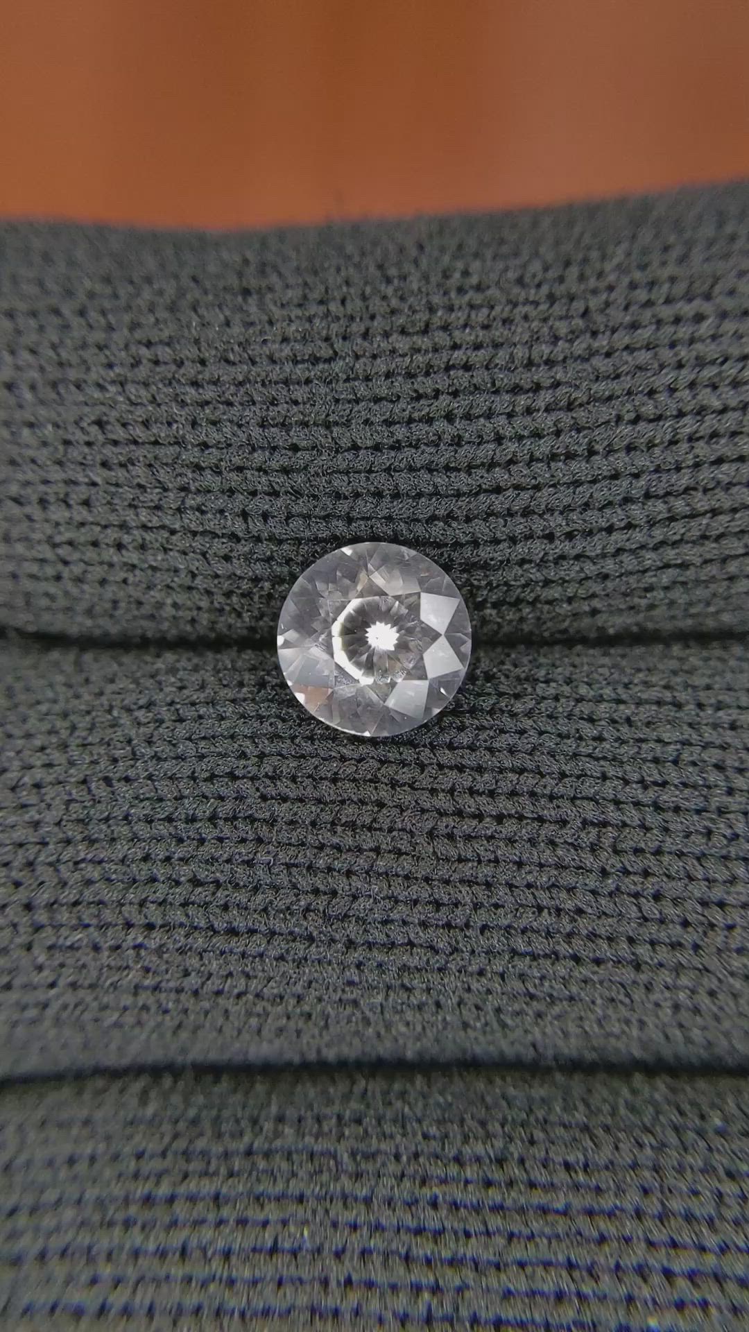 1.54 Ct. White Sapphire from Ceylon (Sri Lanka) Size Video