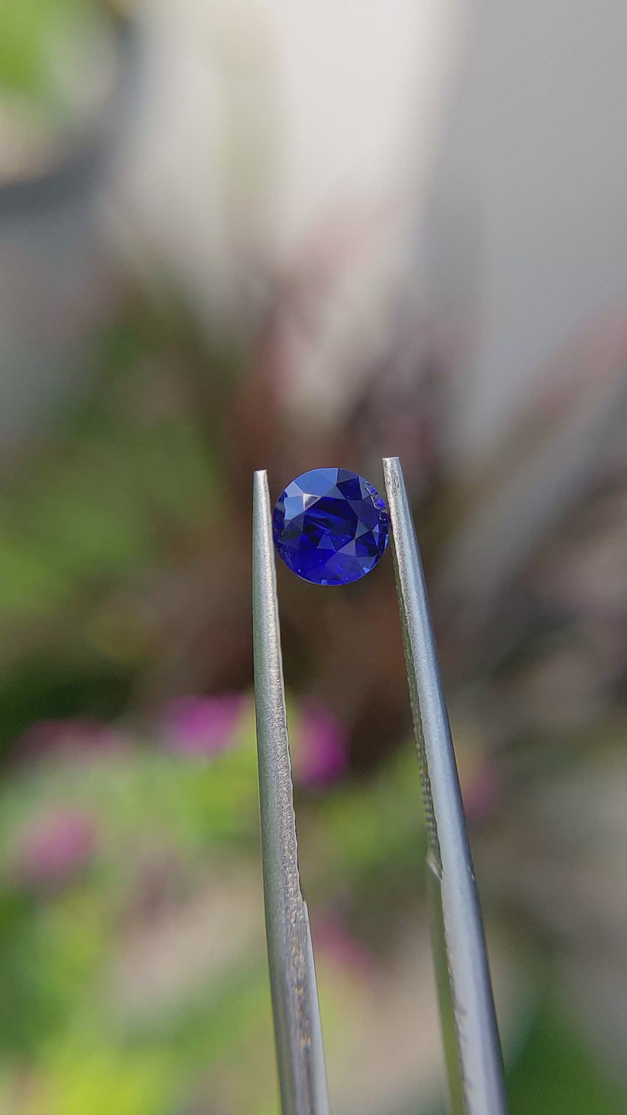 0.59 Ct. Blue Sapphire from Ceylon (Sri Lanka) Size Video