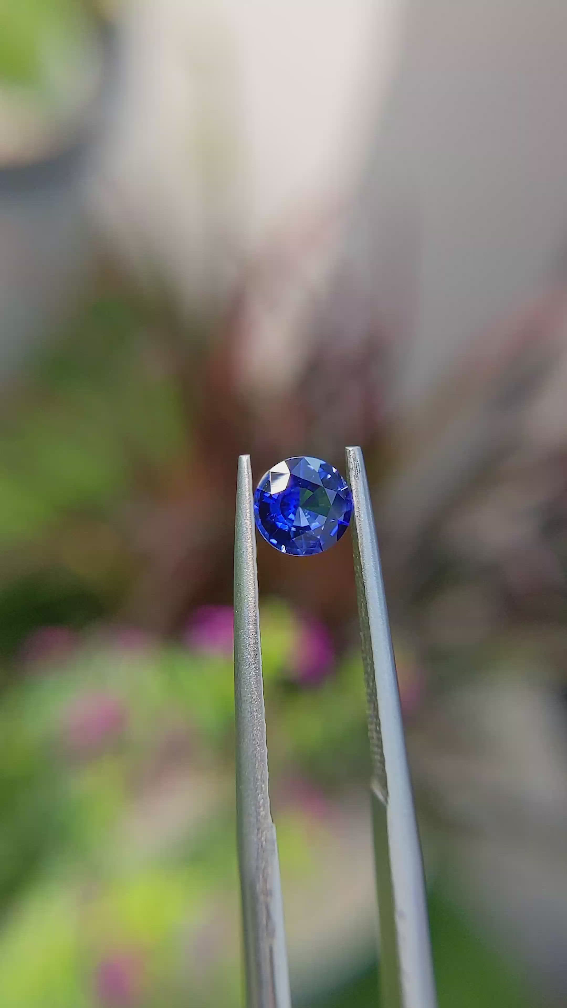 0.54 Ct. Blue Sapphire from Ceylon (Sri Lanka) Size Video