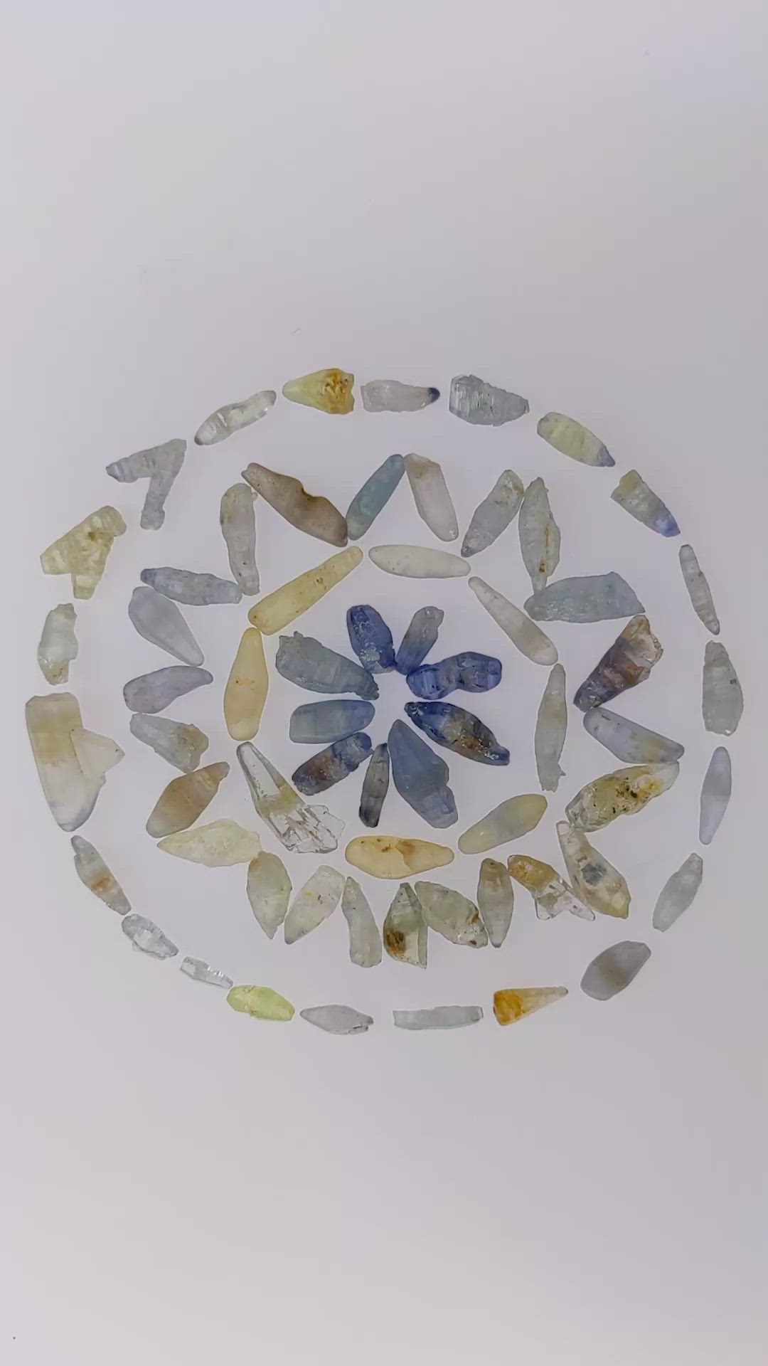 99.80 Ct. Multi Color Sapphire Crystal from Ceylon (Sri Lanka) Size Video