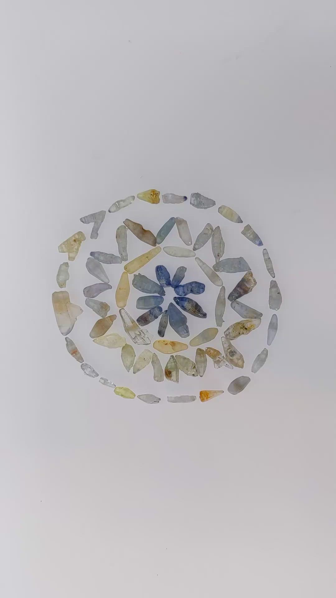 99.80 Ct. Multi Color Sapphire Crystal from Ceylon (Sri Lanka) Size Video