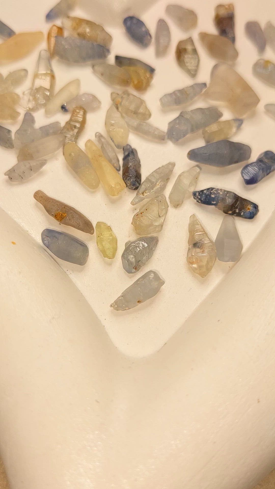 99.80 Ct. Multi Color Sapphire Crystal from Ceylon (Sri Lanka) Size Video