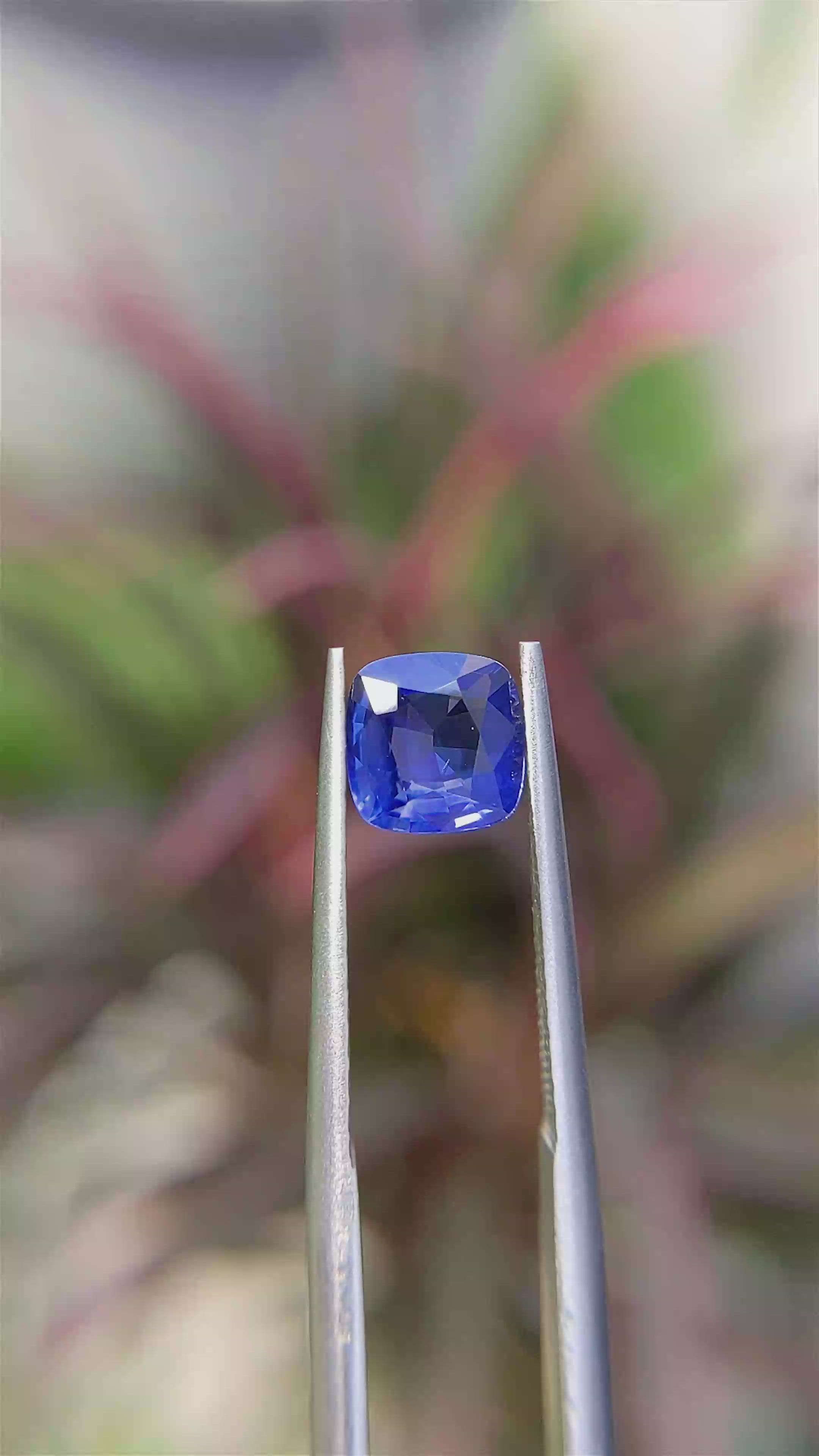 1.21 Ct. Blue Sapphire from Ceylon (Sri Lanka) Size Video