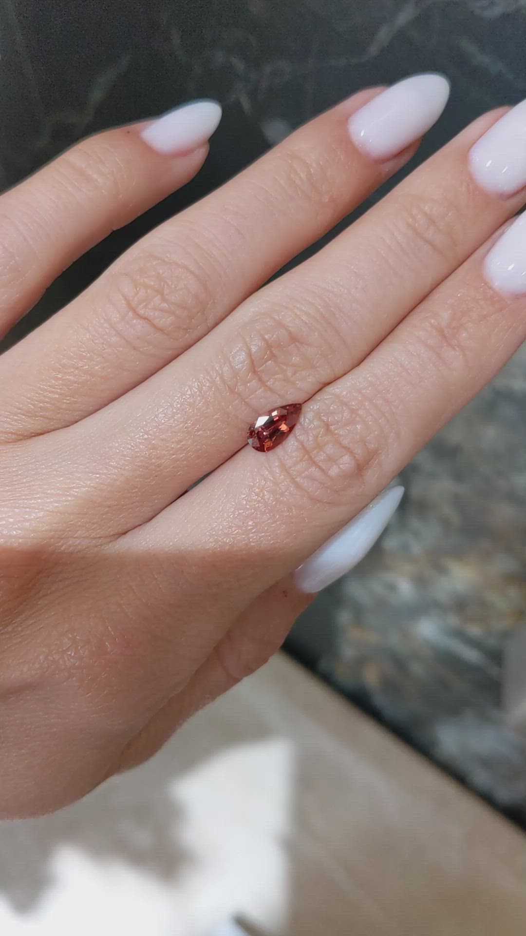 0.95 Ct. Orangish Brown Sapphire from Ceylon (Sri Lanka) Size Video