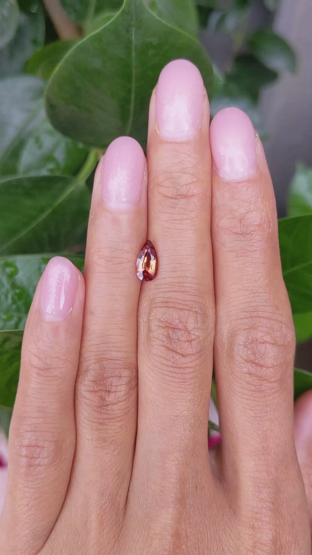 0.95 Ct. Orangish Brown Sapphire from Ceylon (Sri Lanka) Size Video