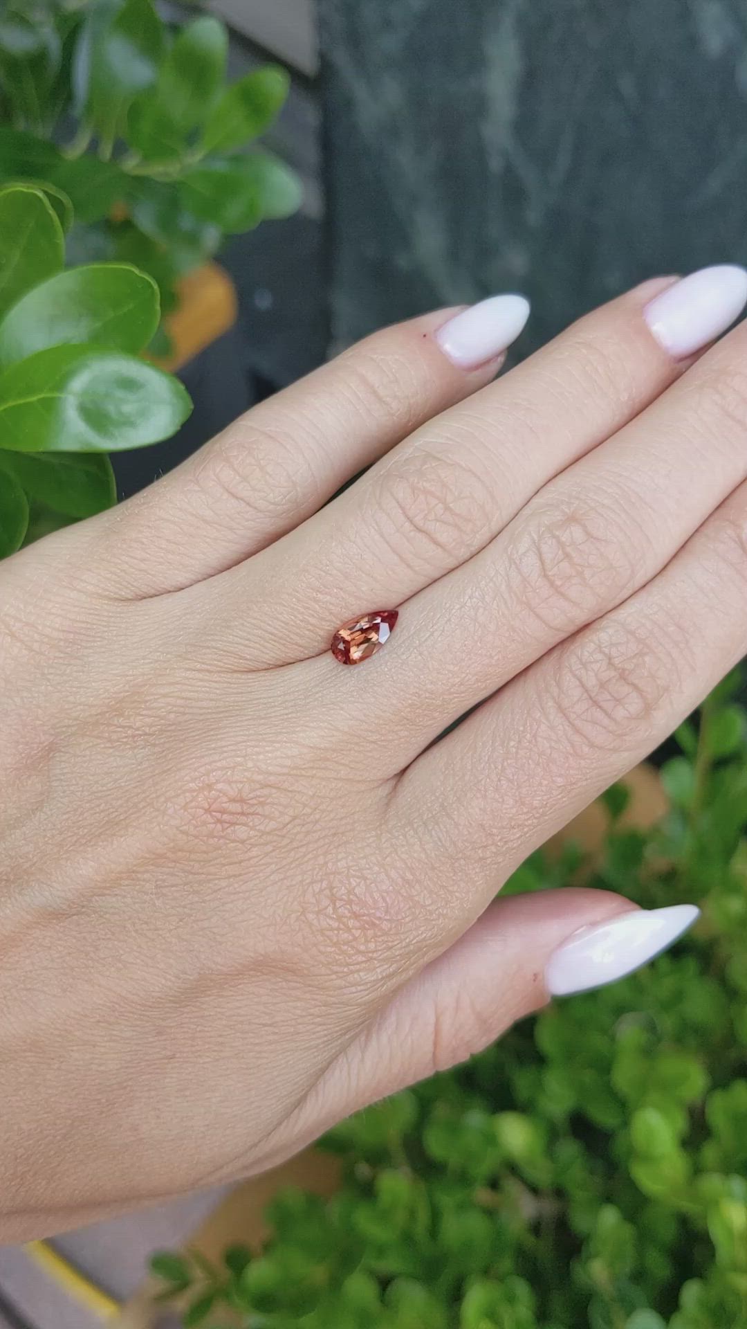 0.95 Ct. Orangish Brown Sapphire from Ceylon (Sri Lanka) Size Video