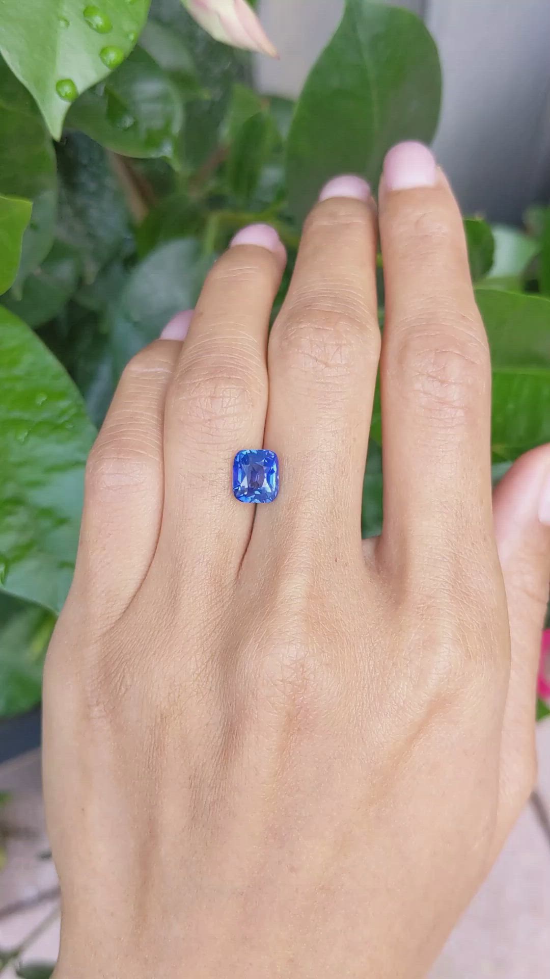 3.05 Ct. Blue Sapphire from Ceylon (Sri Lanka) Size Video