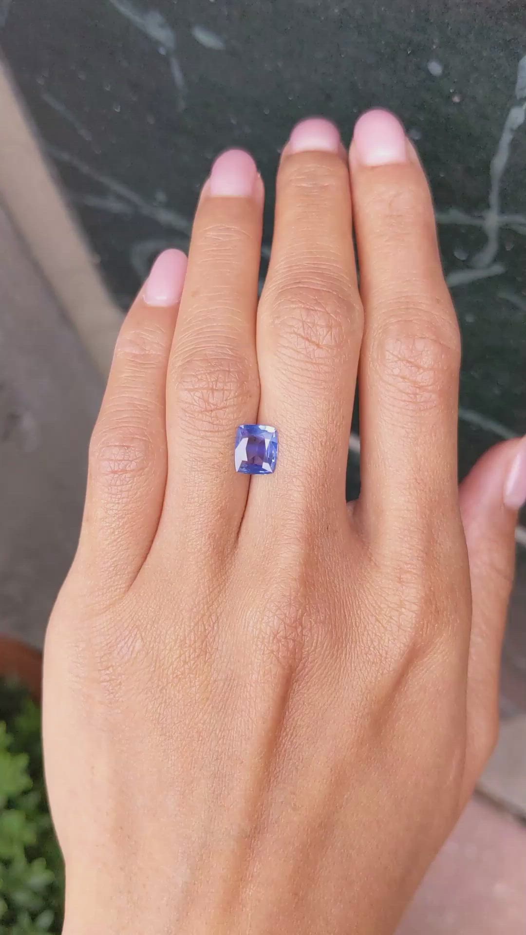1.60 Ct. Blue Sapphire from Ceylon (Sri Lanka) Size Video