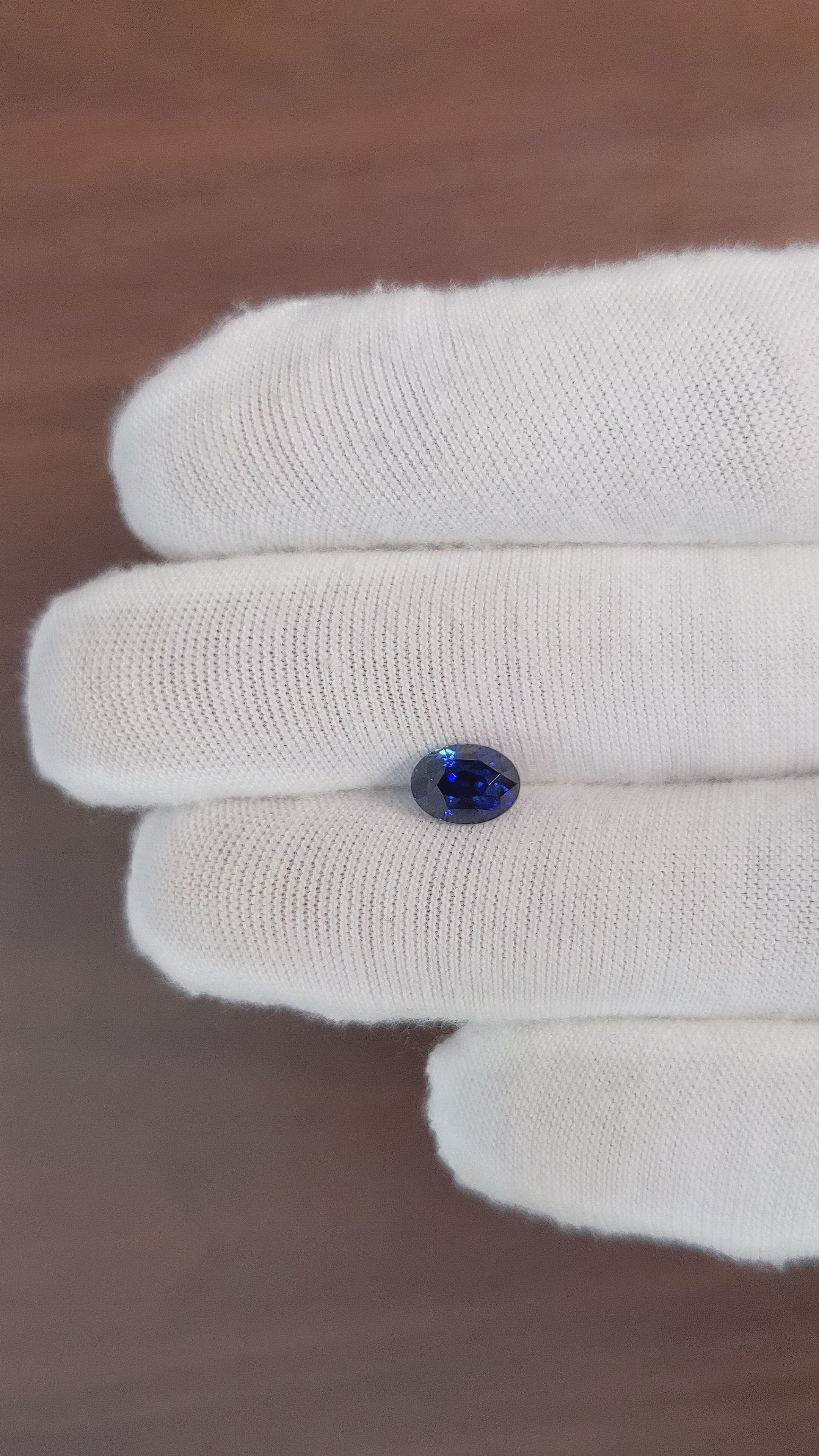 1.77 Ct. Blue Sapphire from Ceylon (Sri Lanka) Size Video
