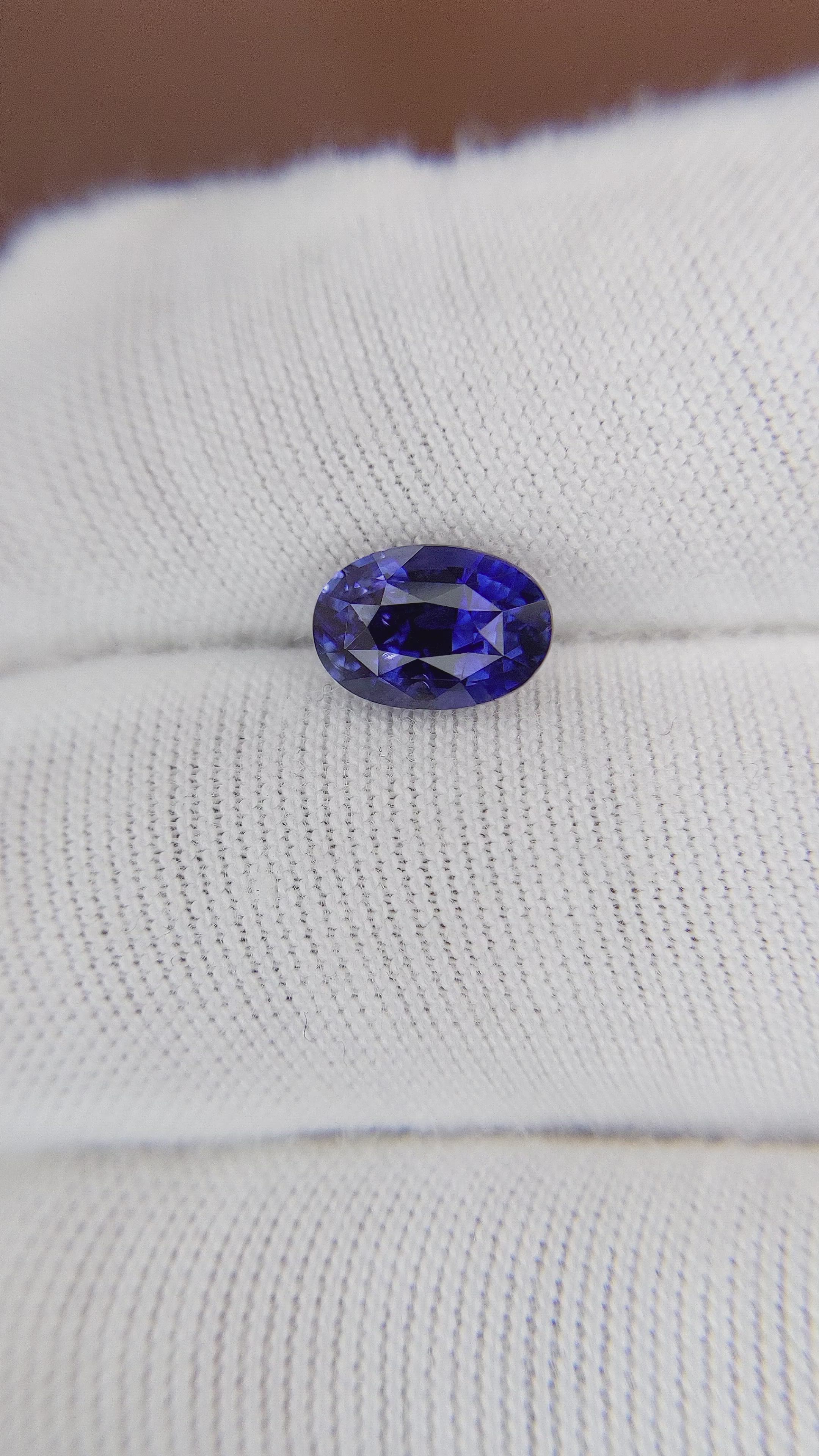 2.05 Ct. Blue Sapphire from Ceylon (Sri Lanka) Size Video