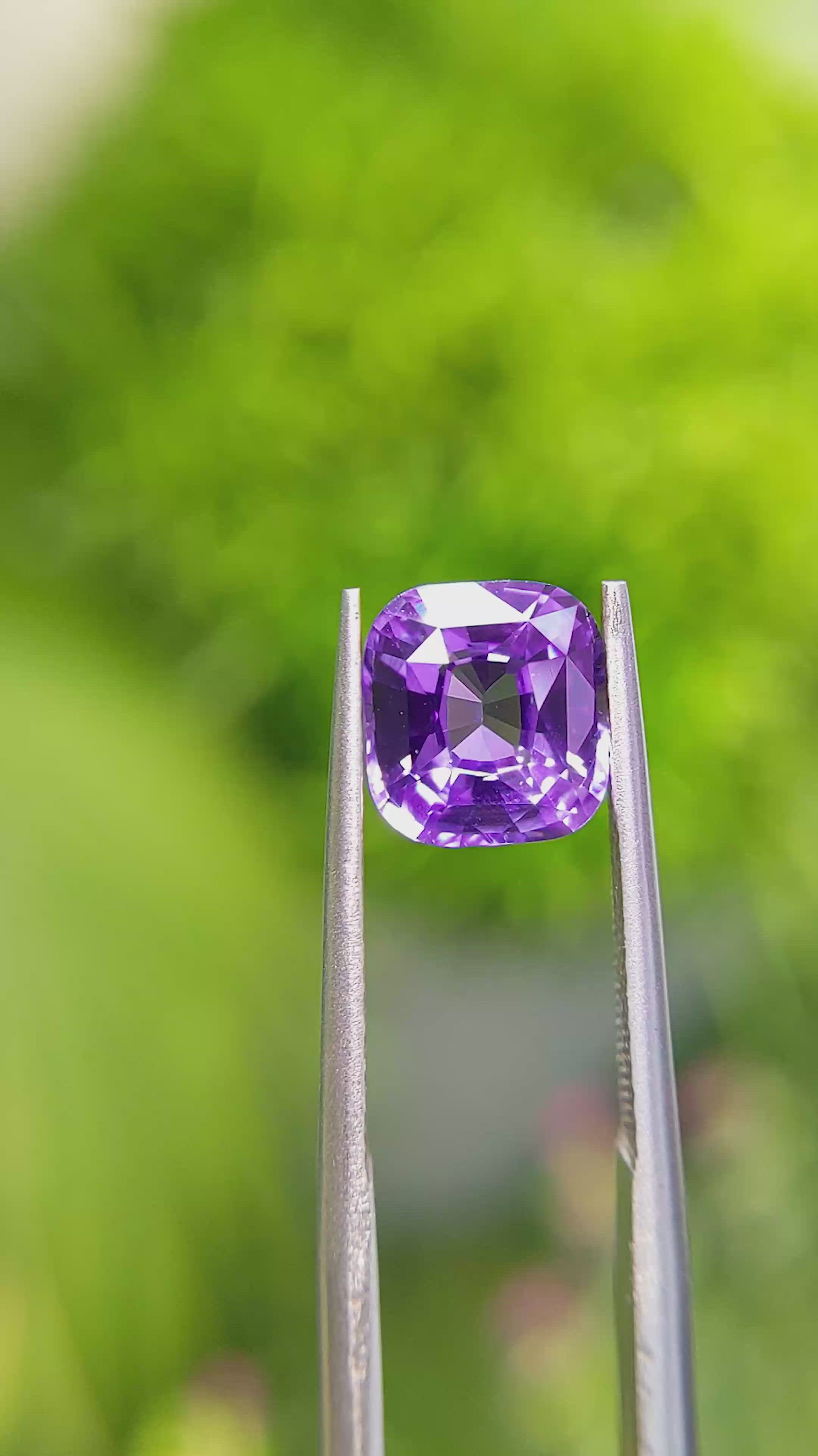 2.50 Ct. Color Change Sapphire from Ceylon (Sri Lanka) Size Video