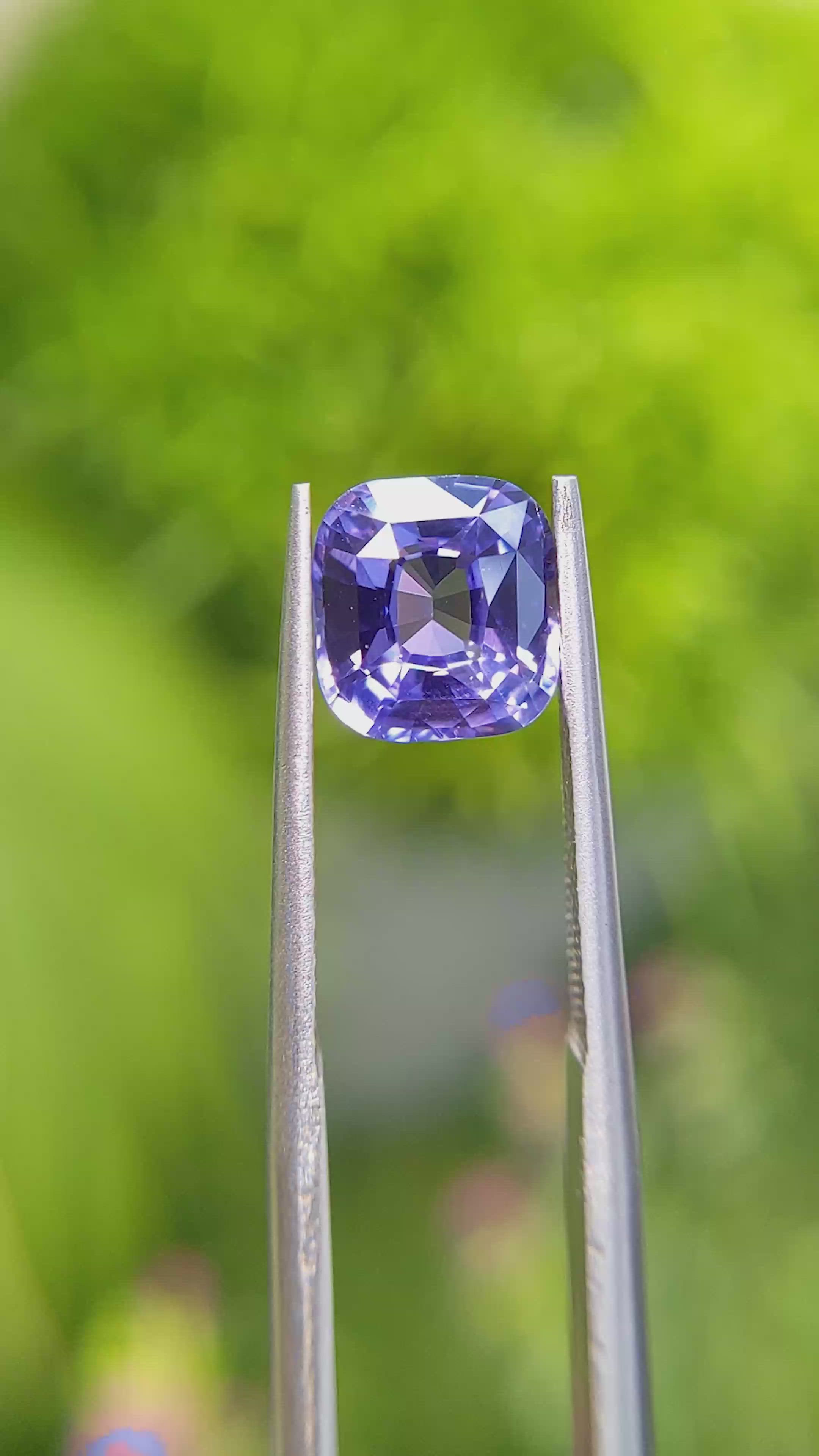2.50 Ct. Color Change Sapphire from Ceylon (Sri Lanka) Size Video