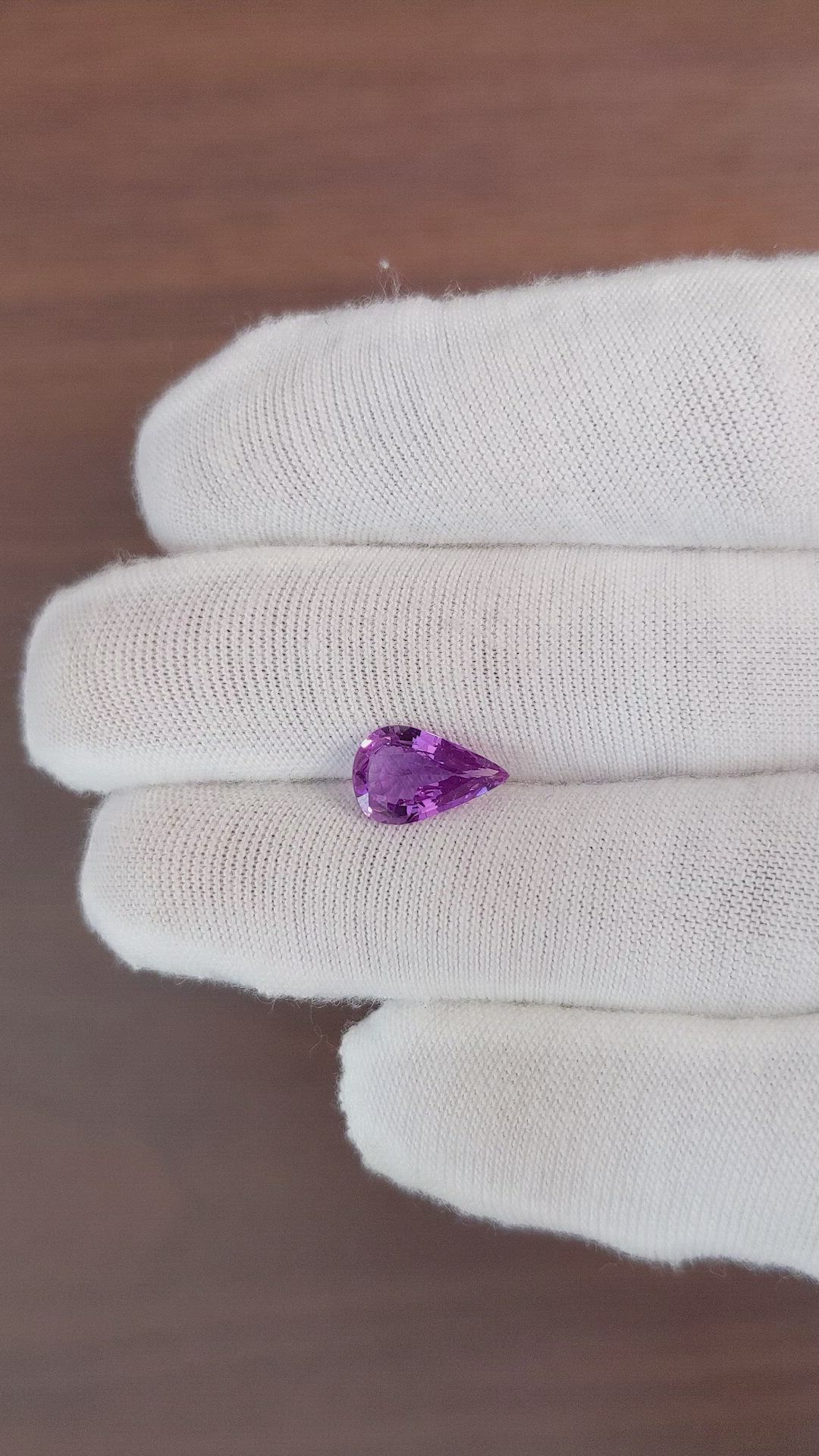 2.04 Ct. Purple Sapphire from Ceylon (Sri Lanka) Size Video