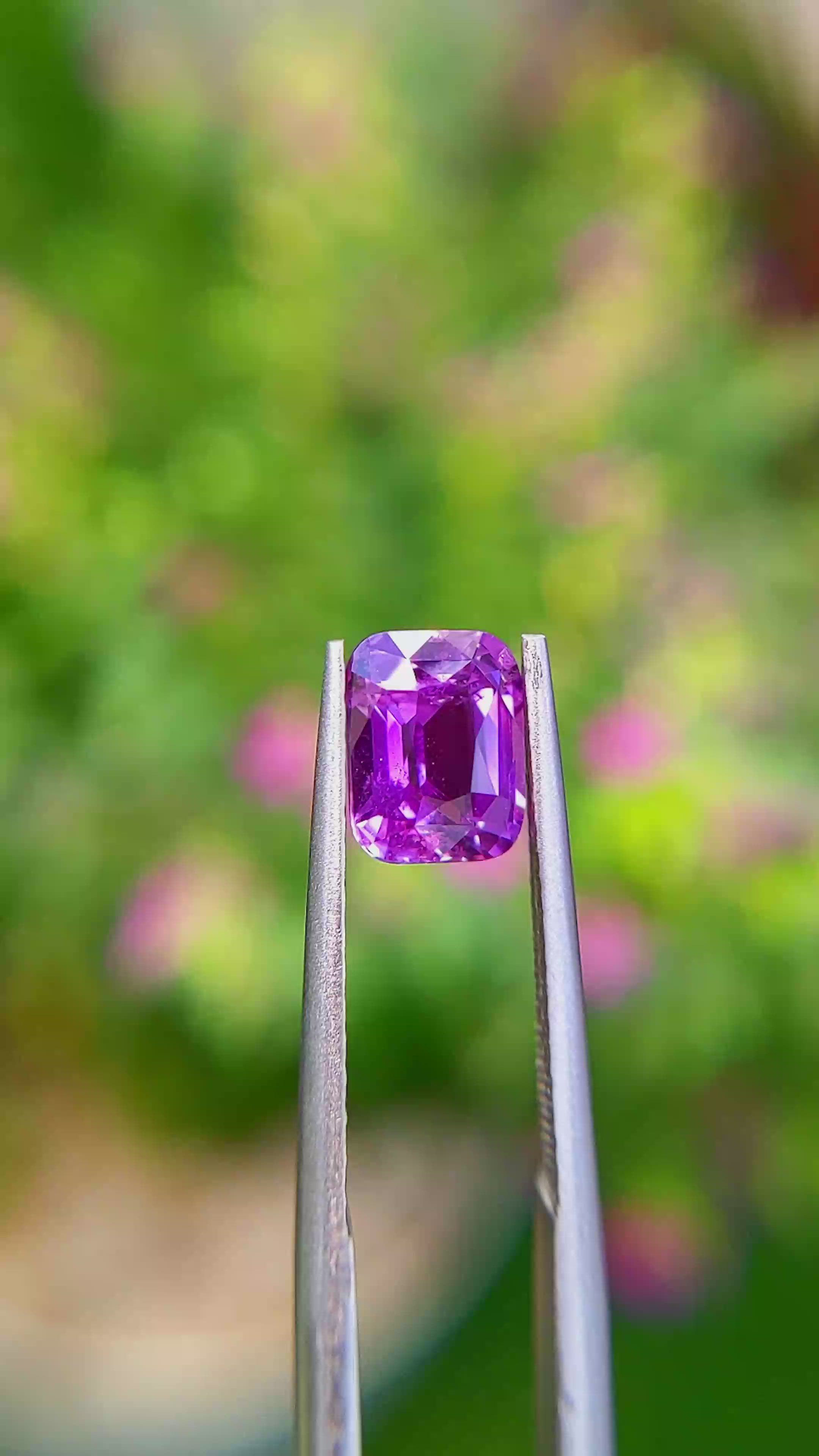 1.81 Ct. Purple Sapphire from Ceylon (Sri Lanka) Size Video