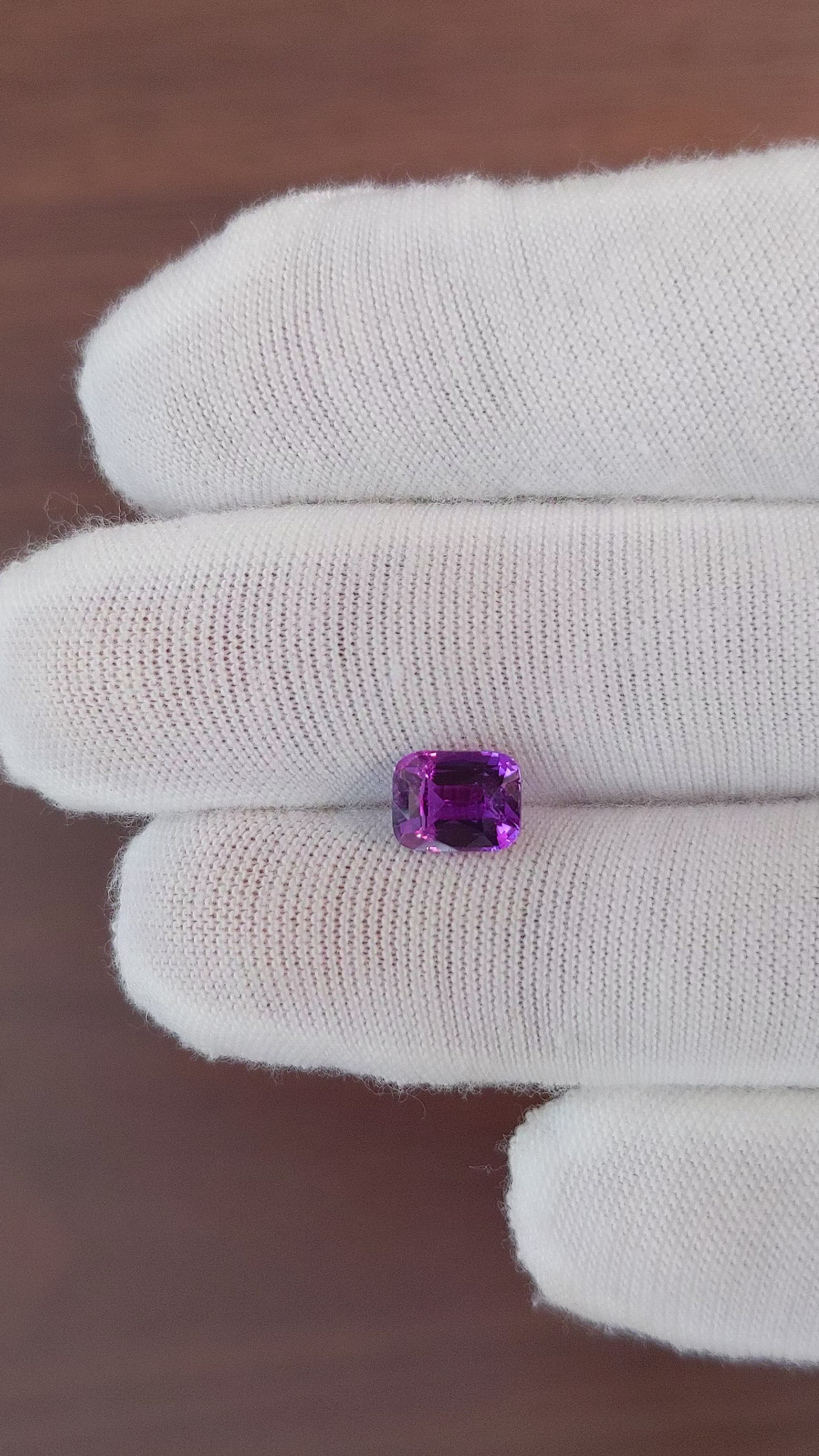 1.81 Ct. Purple Sapphire from Ceylon (Sri Lanka) Size Video