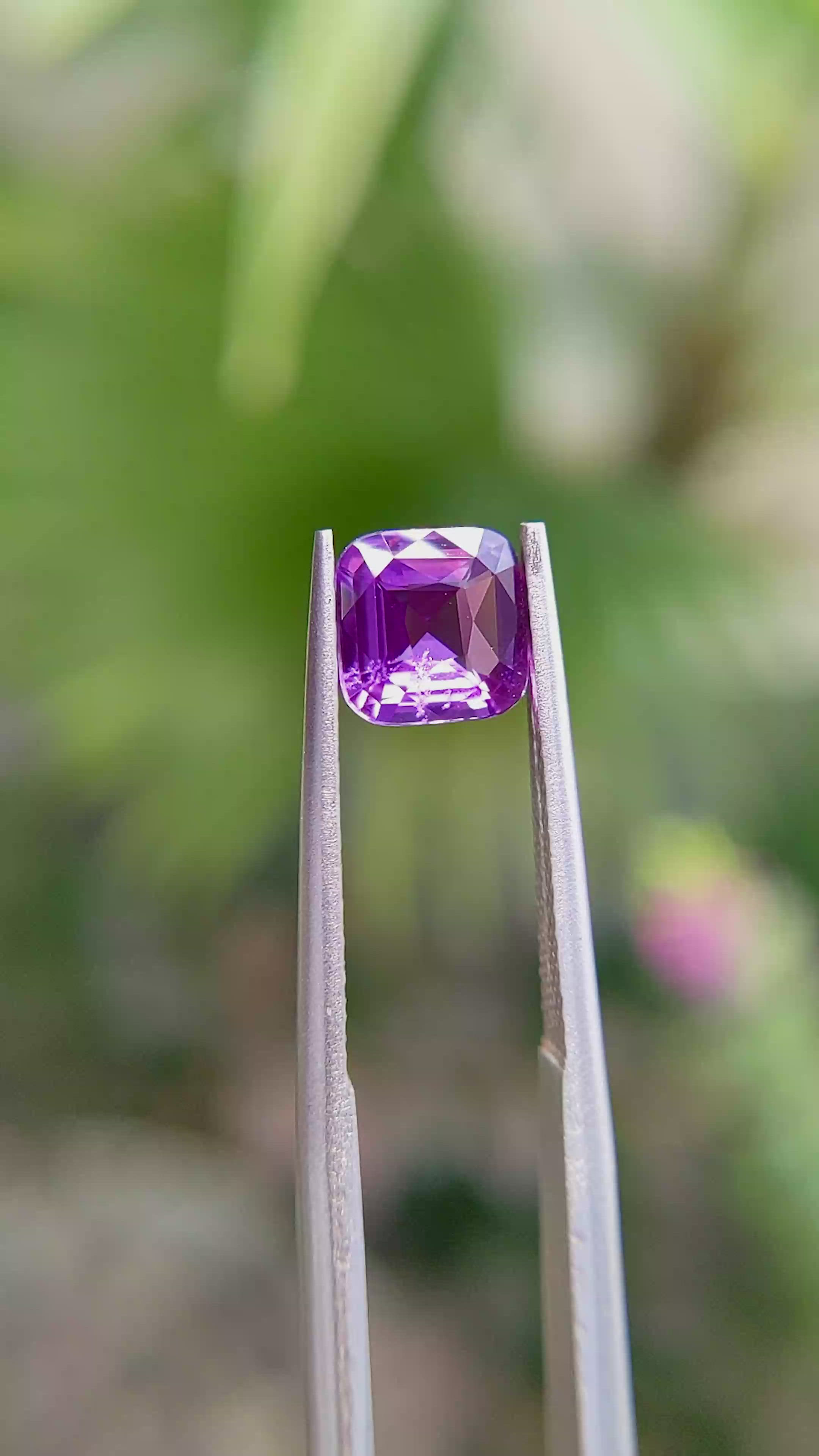 1.19 Ct. Purple Sapphire from Ceylon (Sri Lanka) Size Video