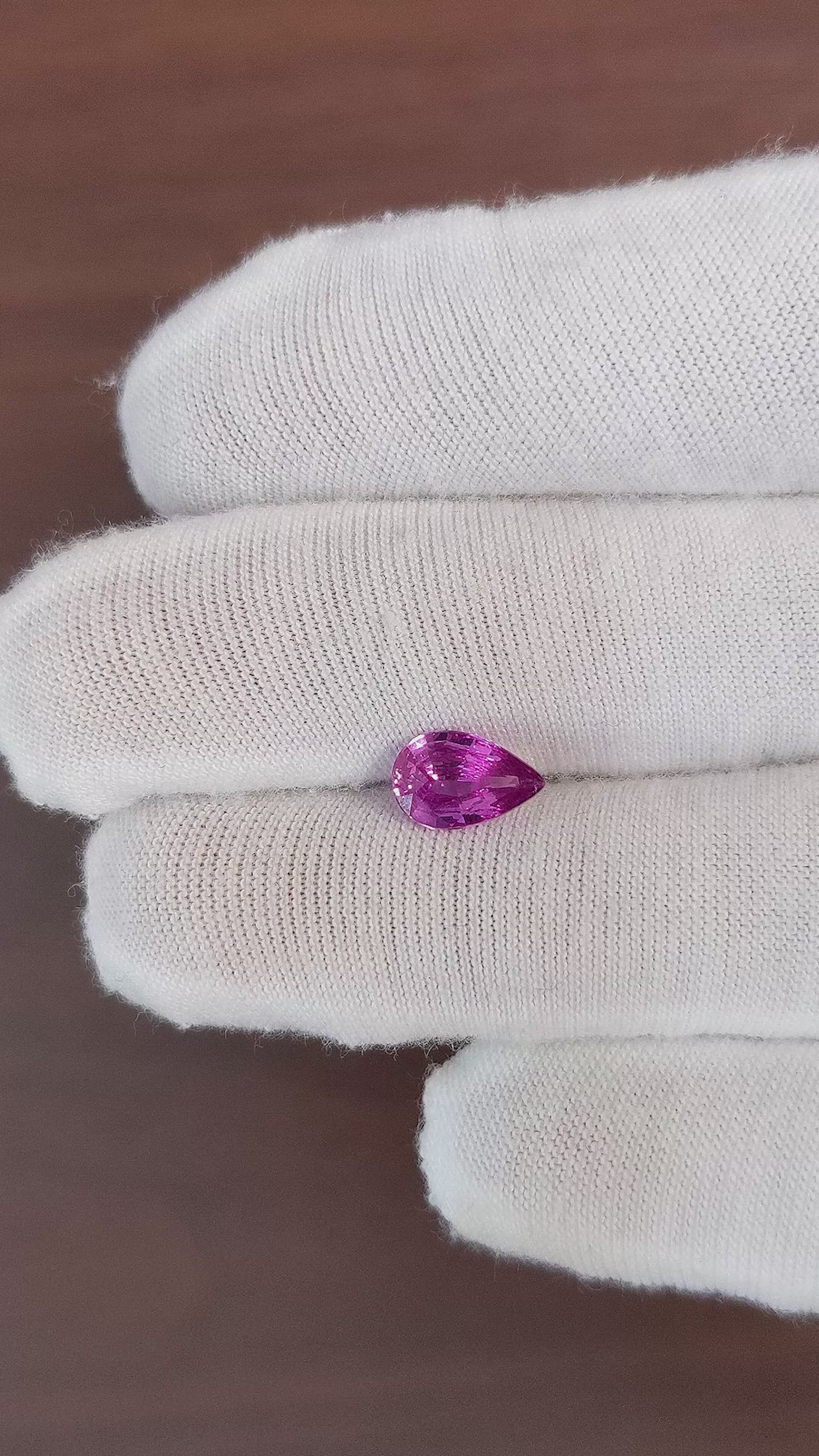 1.41 Ct. Purplish Pink Sapphire from Ceylon (Sri Lanka) Size Video