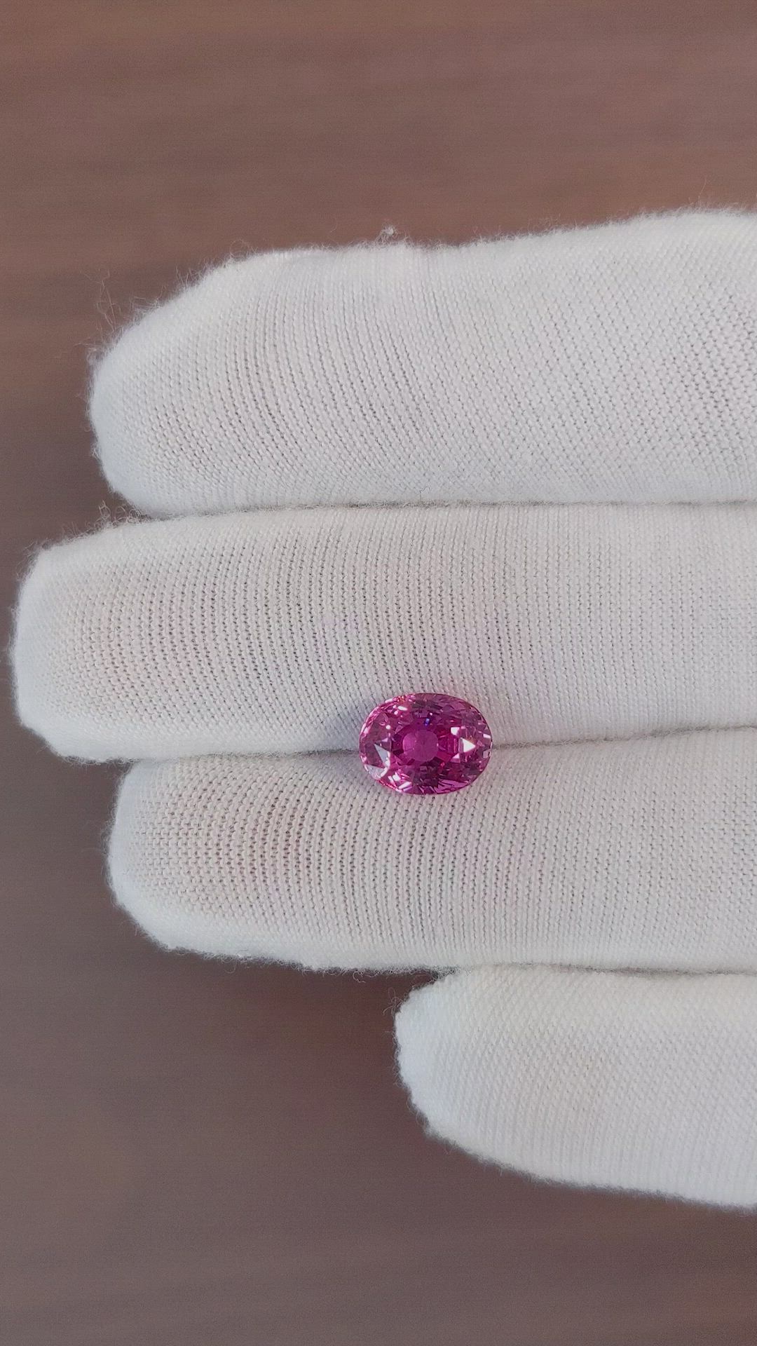3.40 Ct. Pink Sapphire from Ceylon (Sri Lanka) Size Video