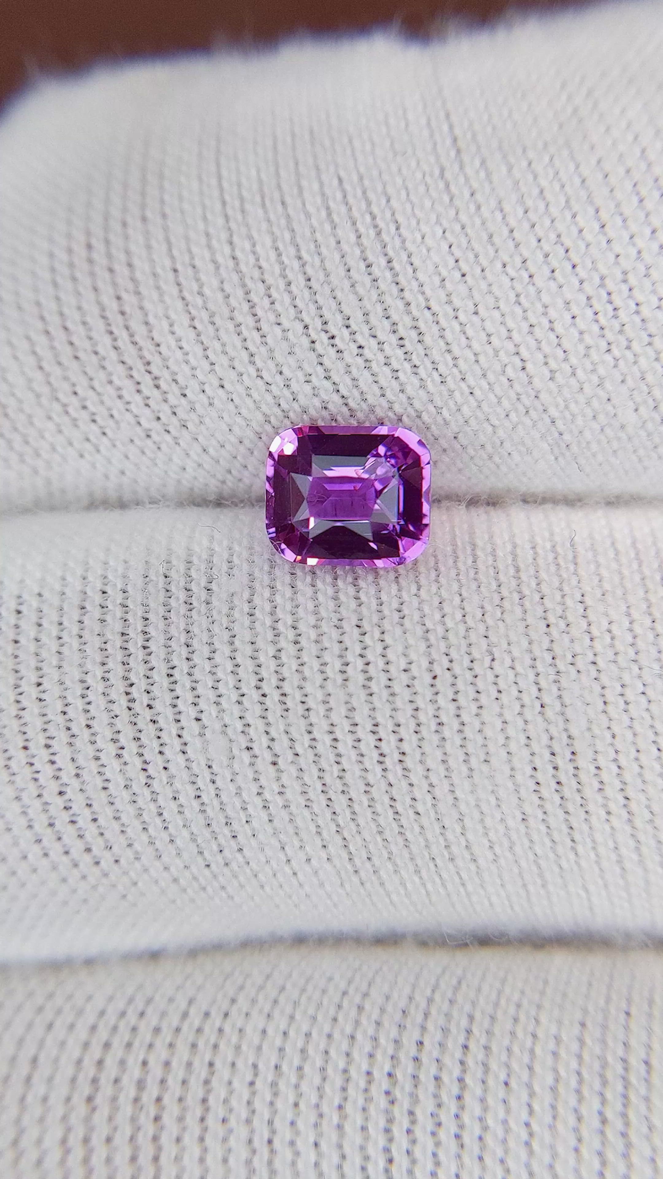 1.17 Ct. Purple Sapphire from Ceylon (Sri Lanka) Size Video