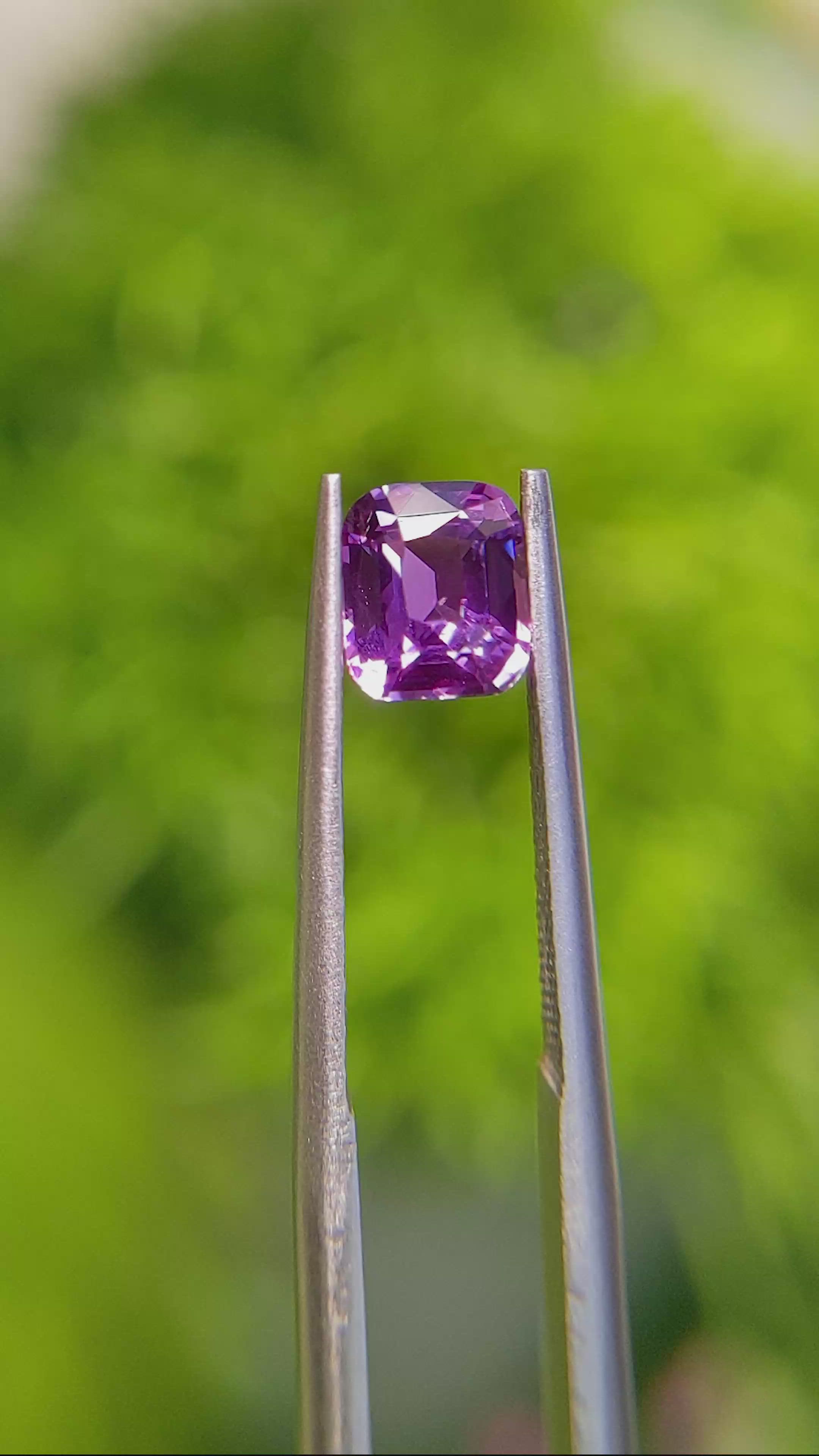 1.17 Ct. Purple Sapphire from Ceylon (Sri Lanka) Size Video
