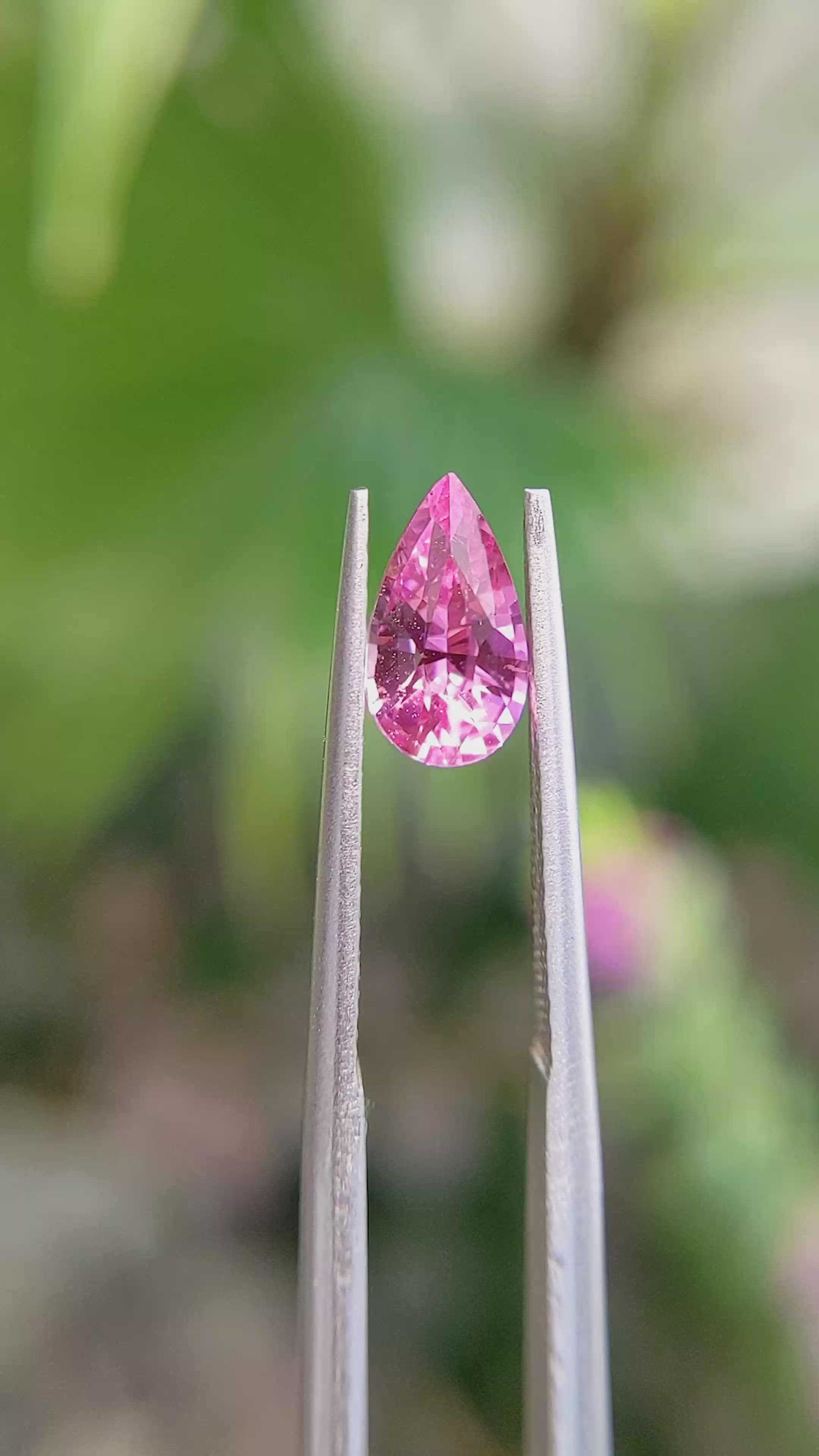 1.18 Ct. Pink Sapphire from Ceylon (Sri Lanka) Size Video