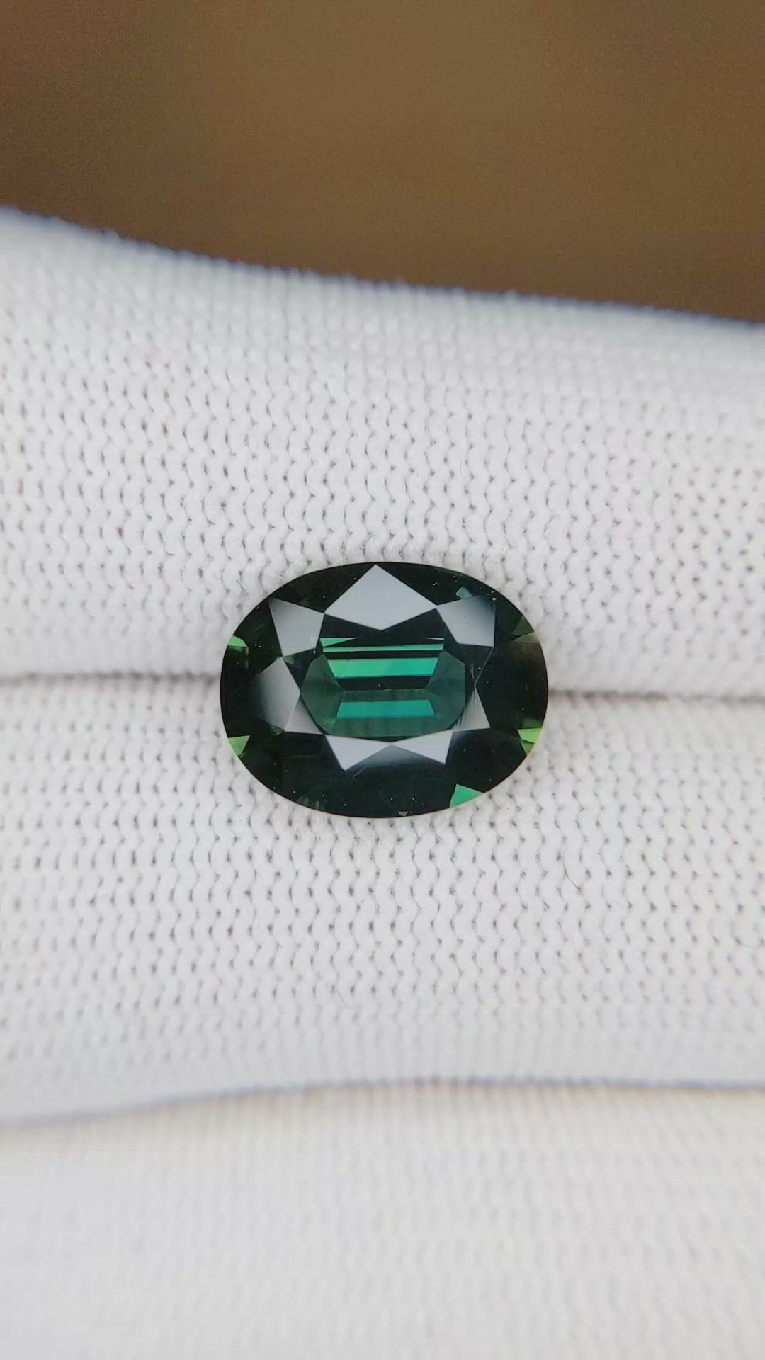 5.59 Ct. Green Sapphire from Madagascar Size Video