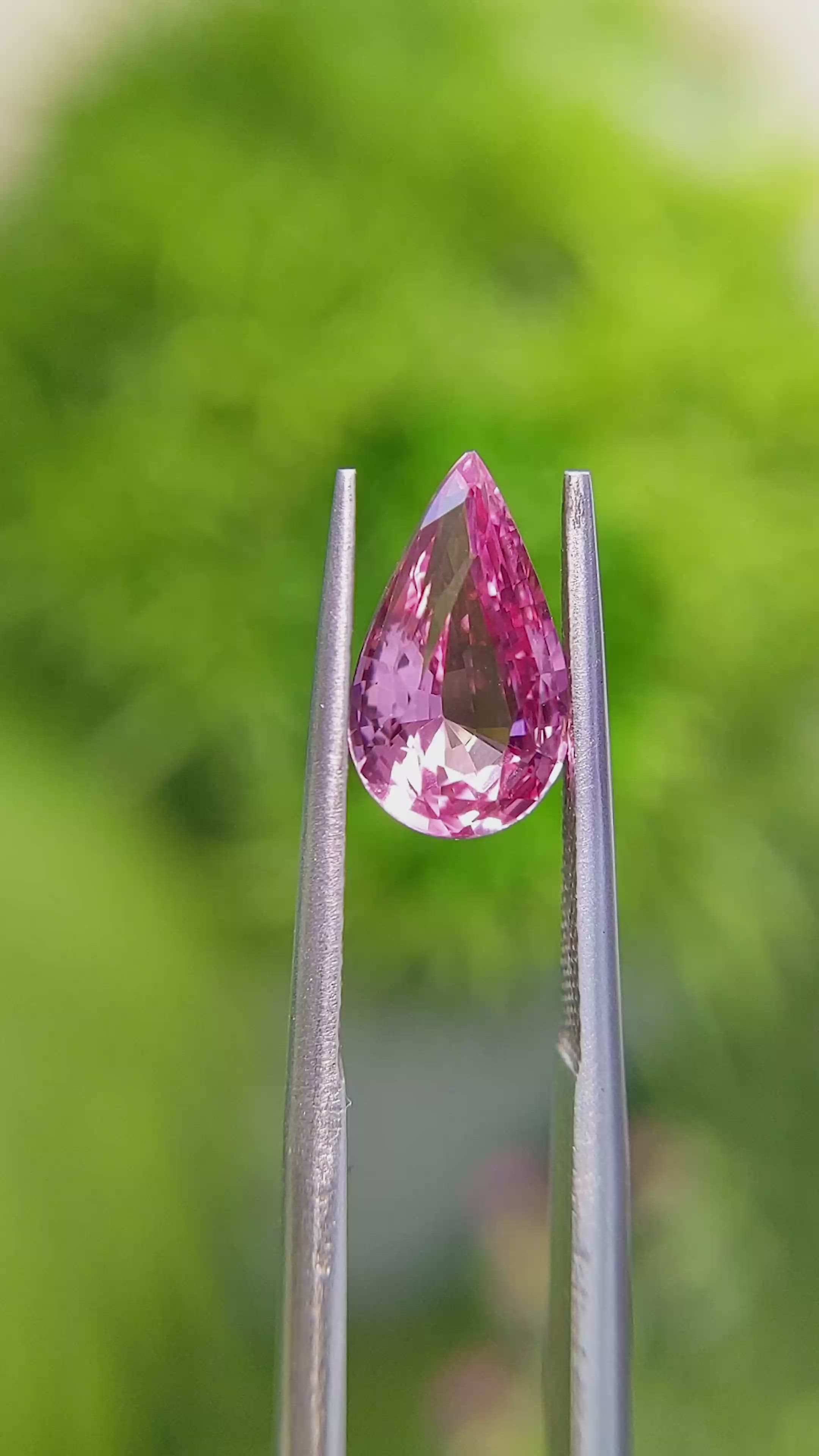 2.51 Ct. Padparadscha Sapphire from Madagascar Size Video