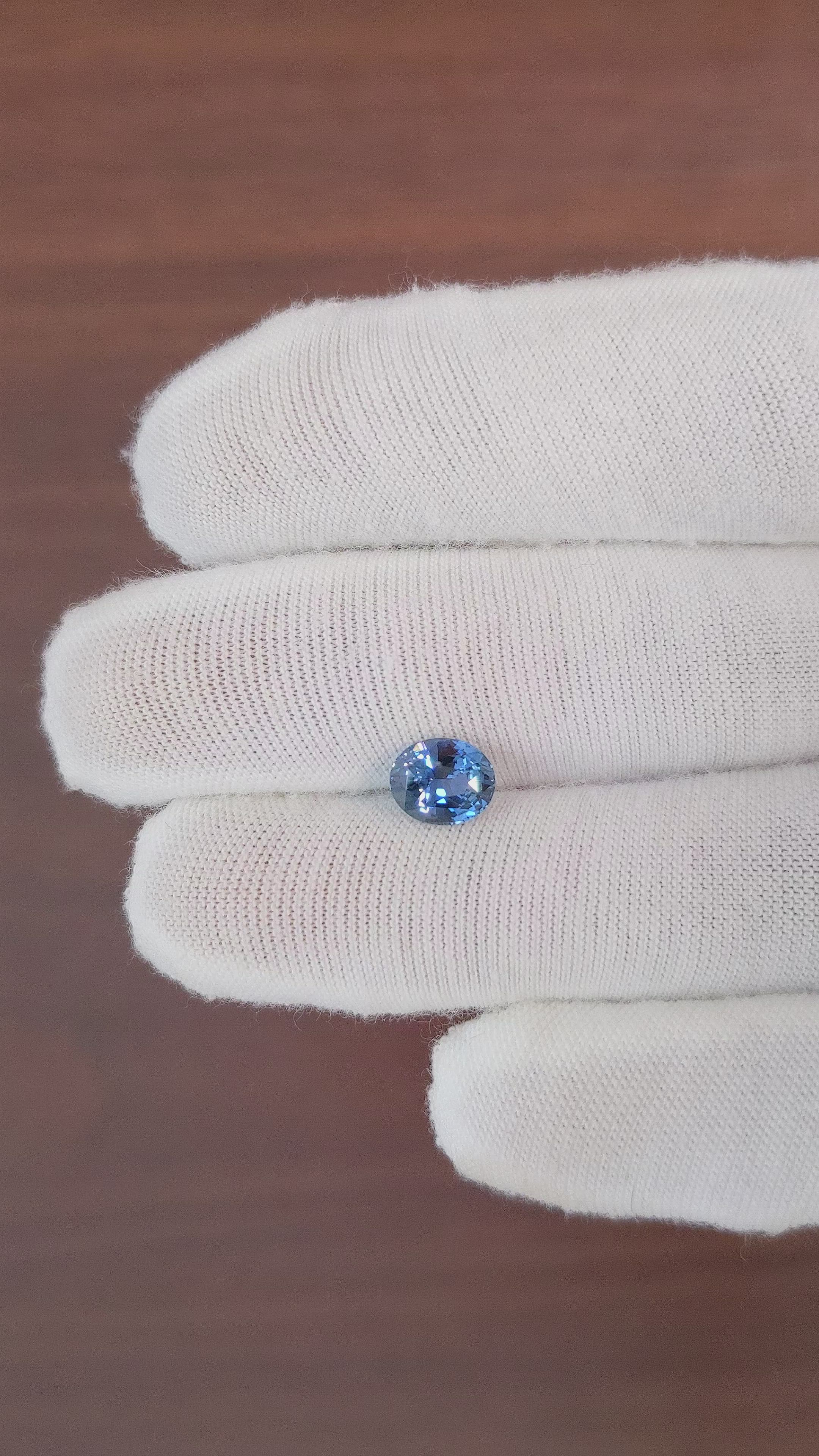 1.61 Ct. Blue Sapphire from Ceylon (Sri Lanka) Size Video