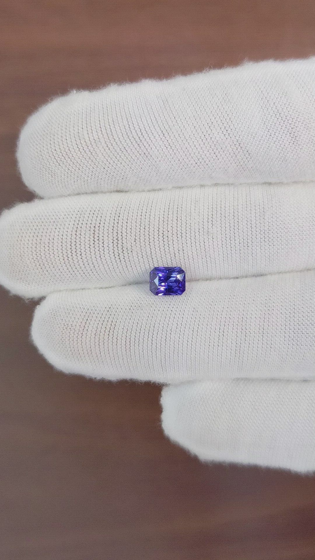 1.09 Ct. Color Change Sapphire from Ceylon (Sri Lanka) Size Video