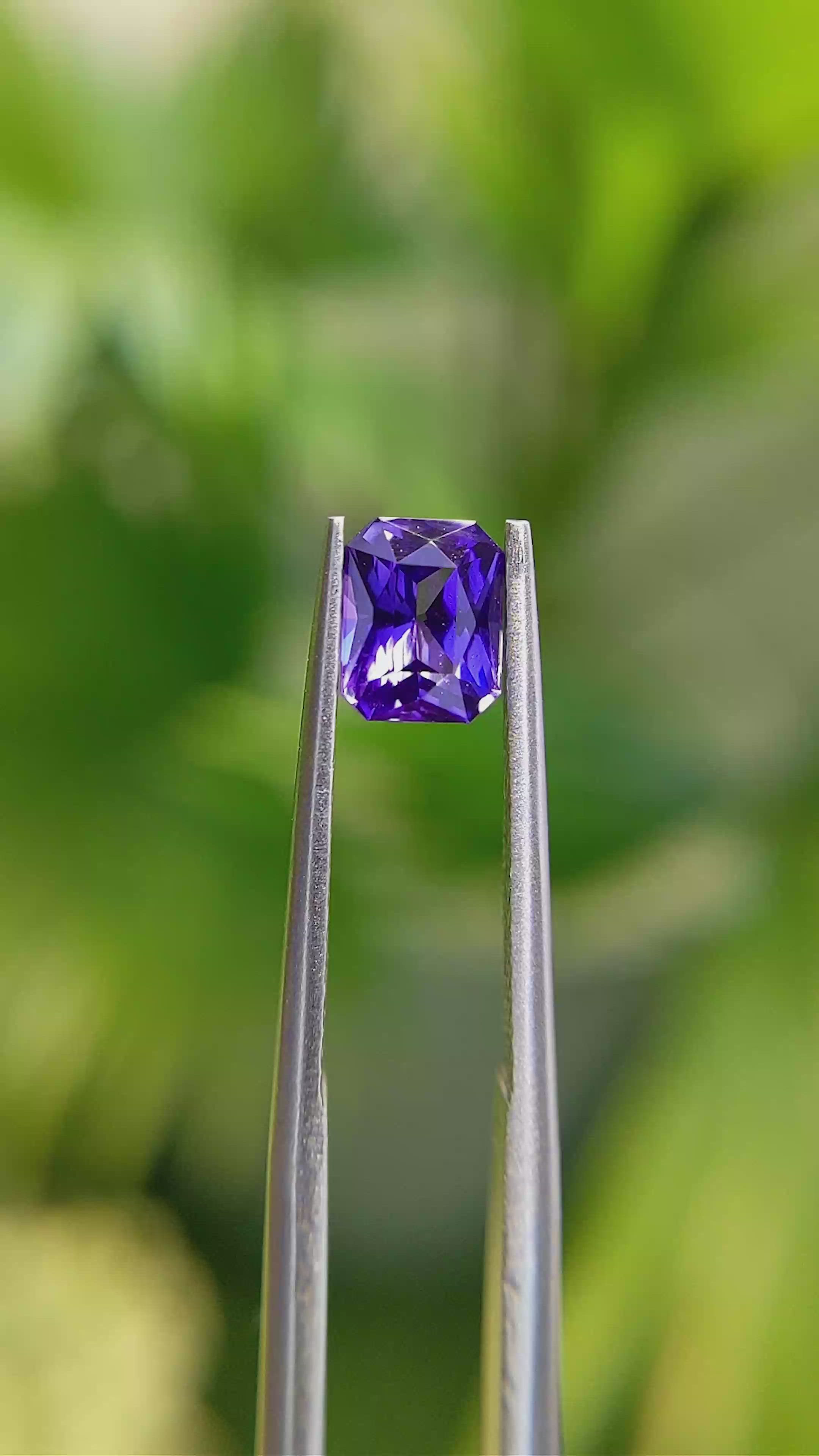 1.09 Ct. Color Change Sapphire from Ceylon (Sri Lanka) Size Video