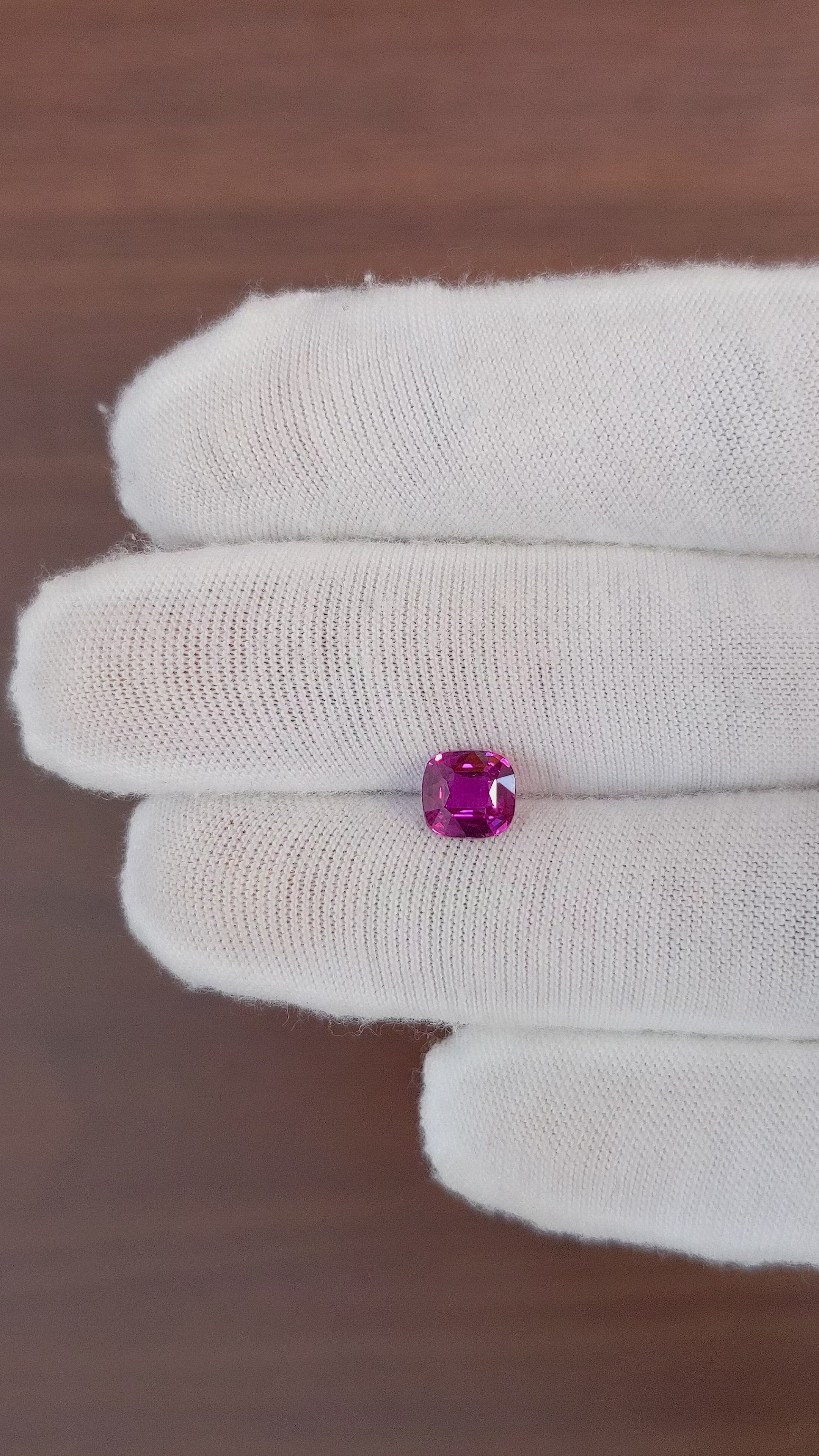 1.60 Ct. Pink Sapphire from Ceylon (Sri Lanka) Size Video