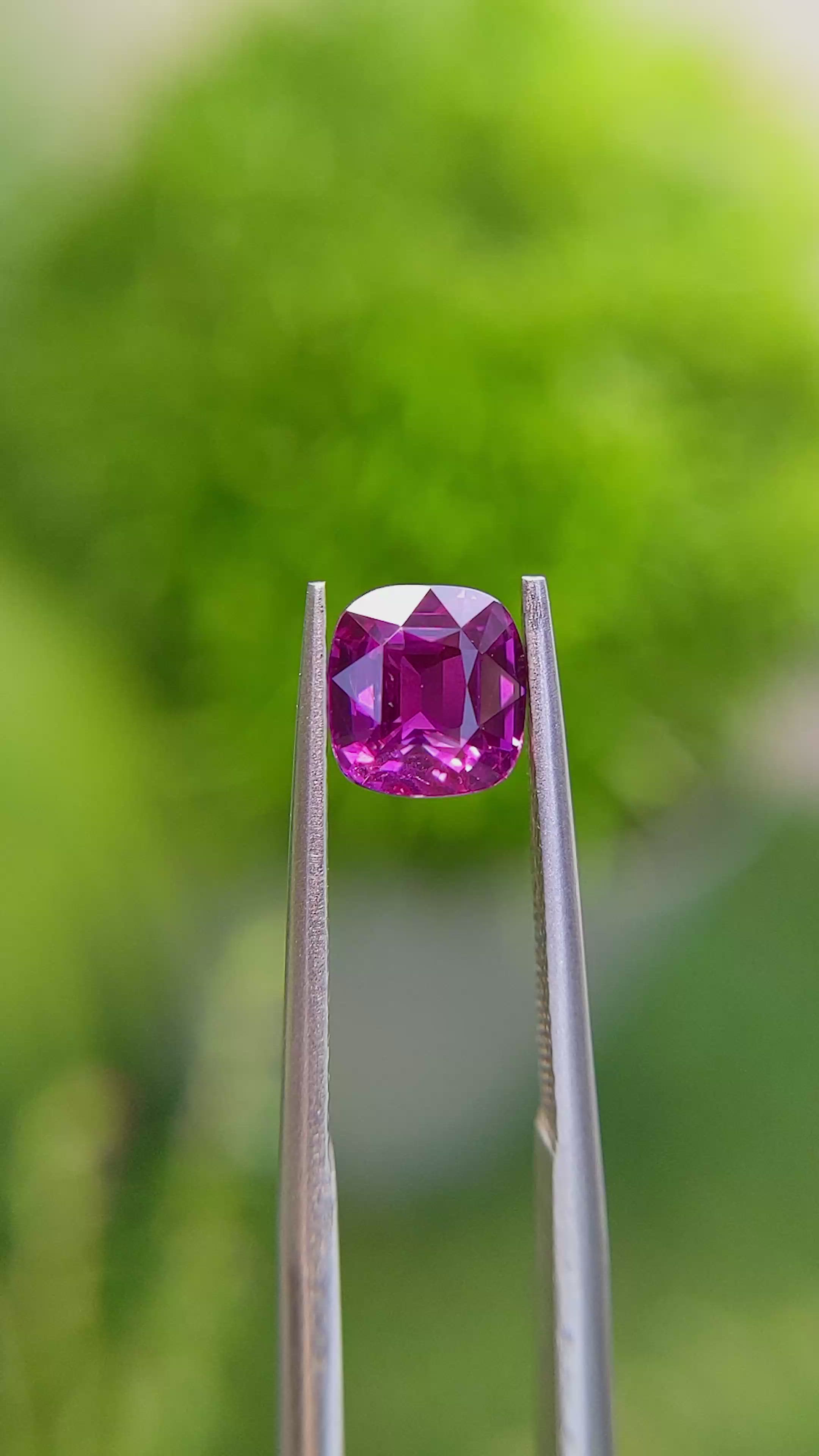 1.60 Ct. Pink Sapphire from Ceylon (Sri Lanka) Size Video