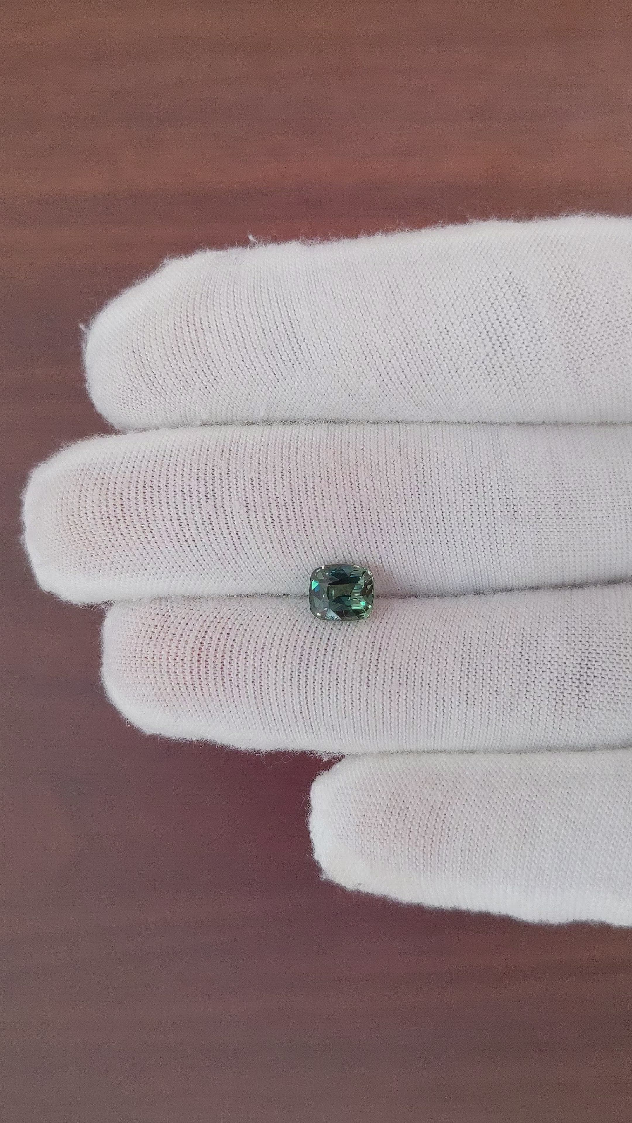 1.62 Ct. Green Sapphire from Madagascar Size Video