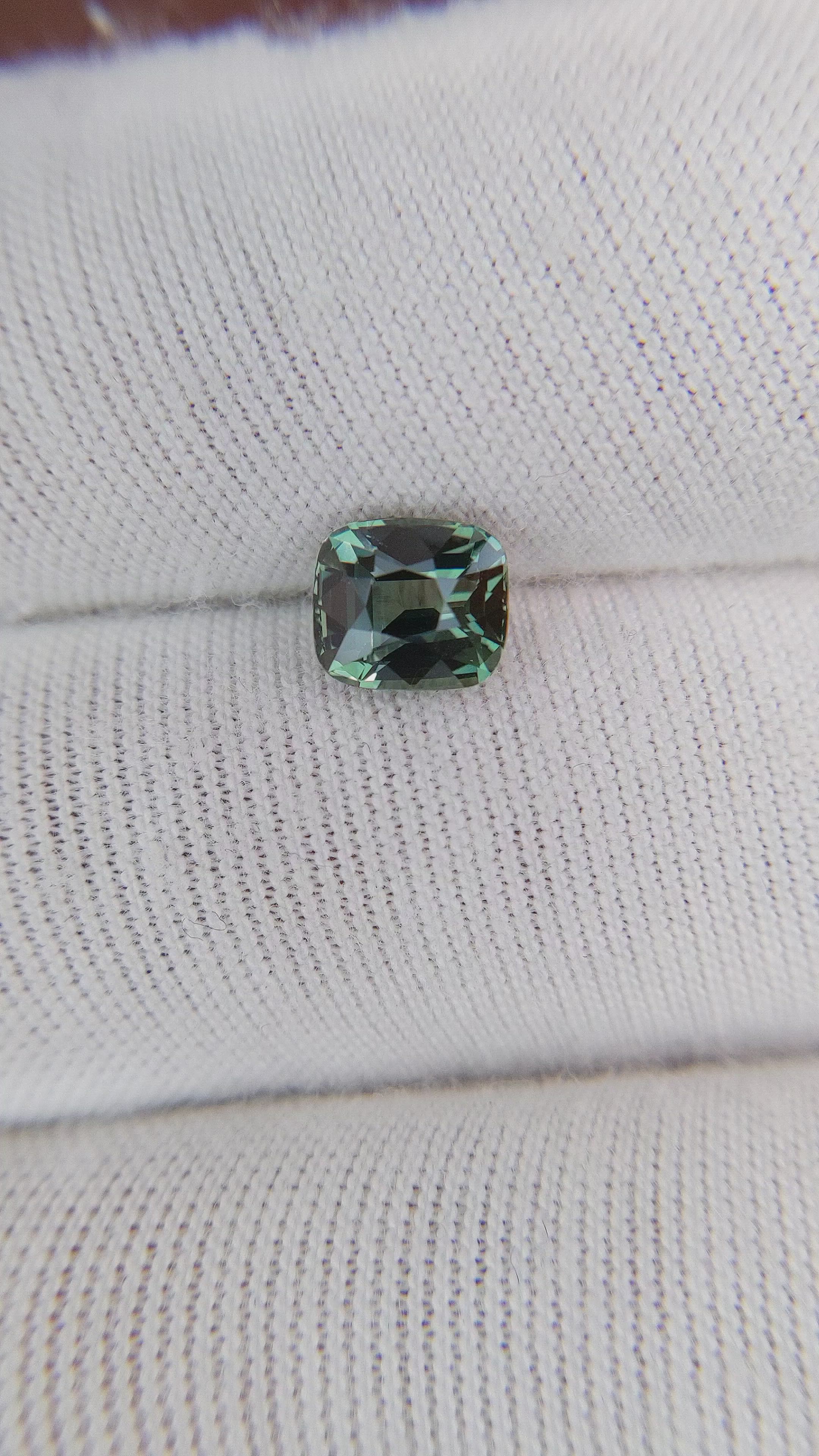 1.62 Ct. Green Sapphire from Madagascar Size Video