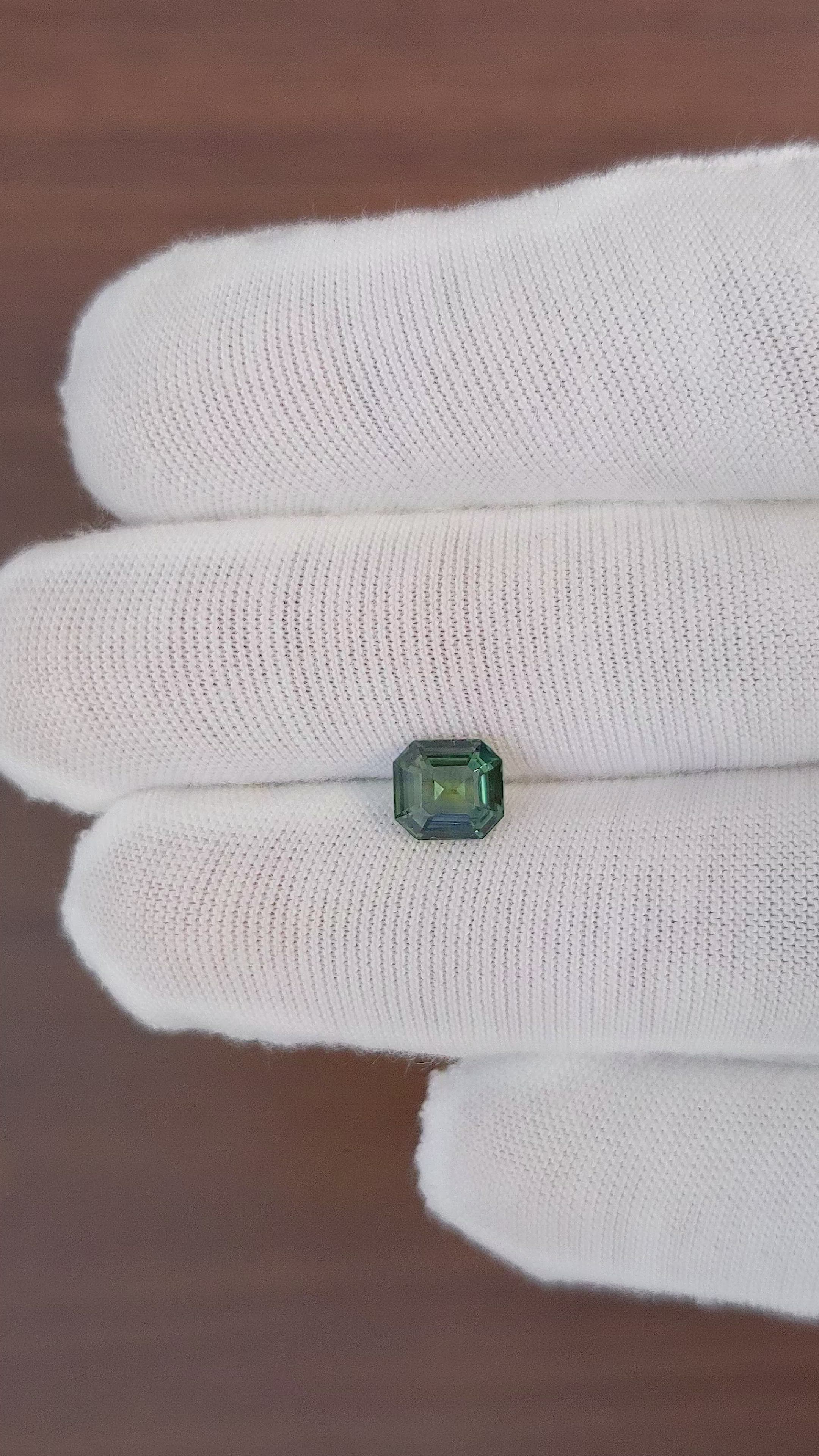 1.60 Ct. Green Sapphire from Madagascar Size Video