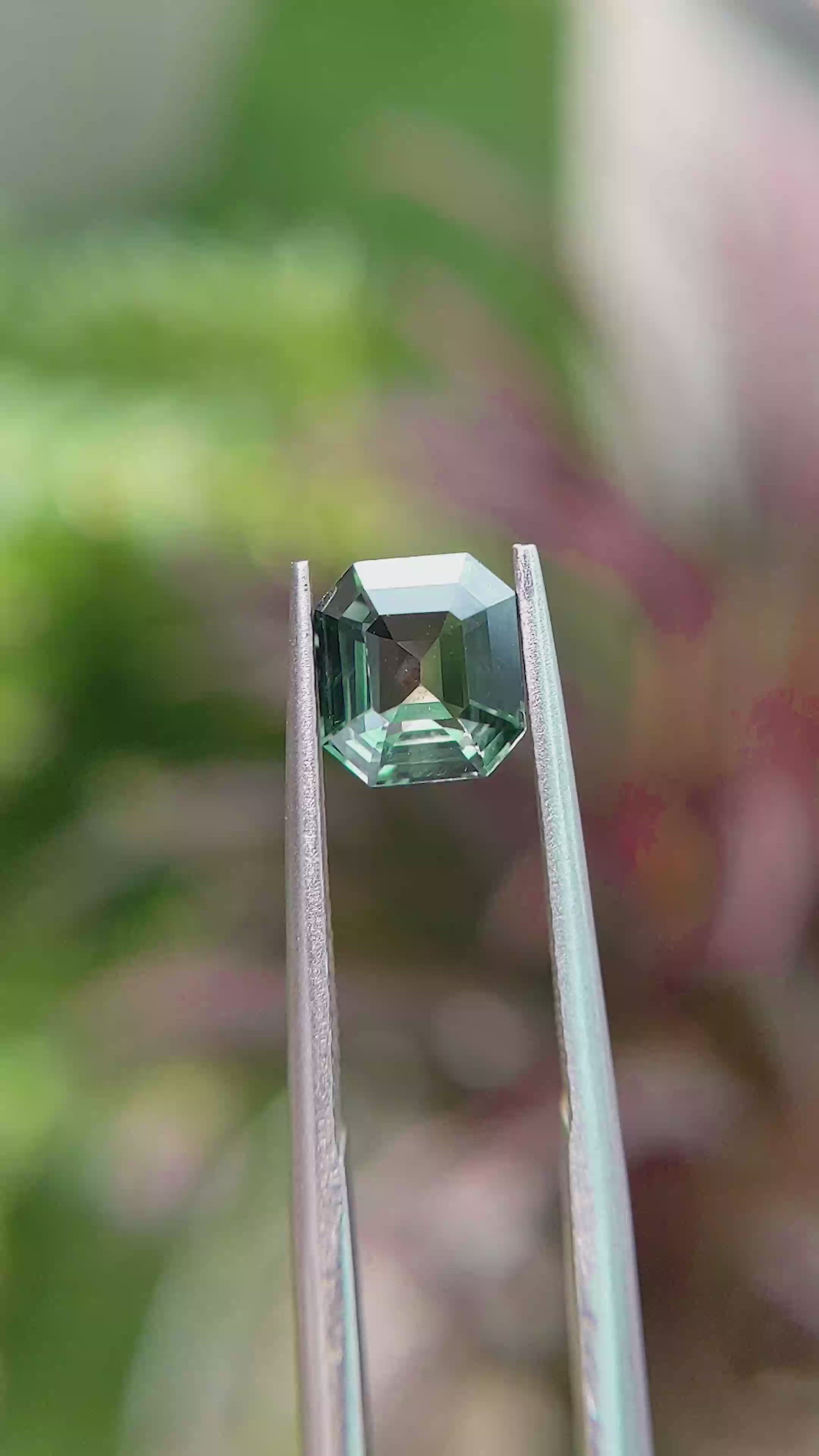 1.60 Ct. Green Sapphire from Madagascar Size Video