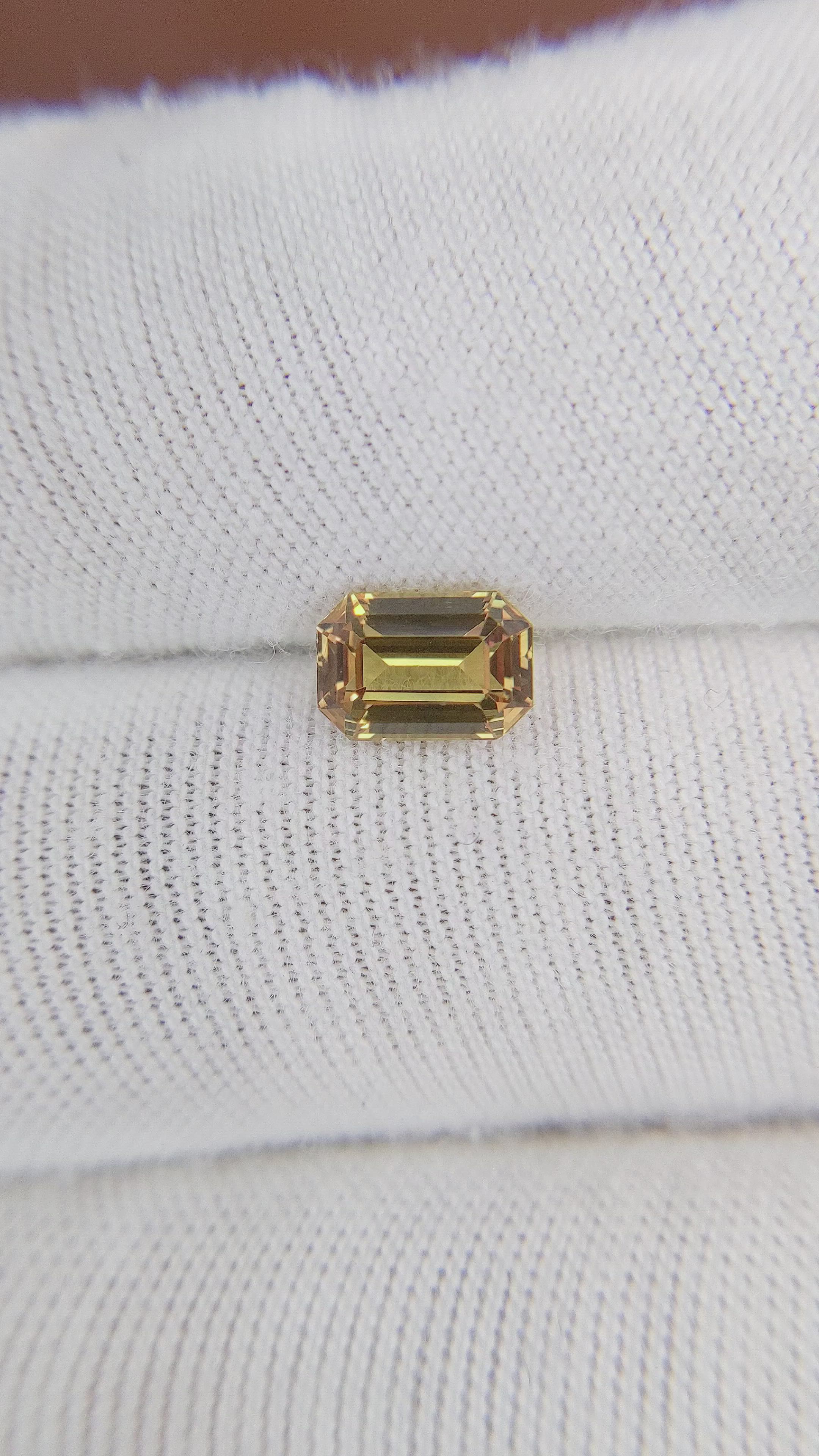 1.36 Ct. Yellowish Brown Sapphire from Madagascar Size Video