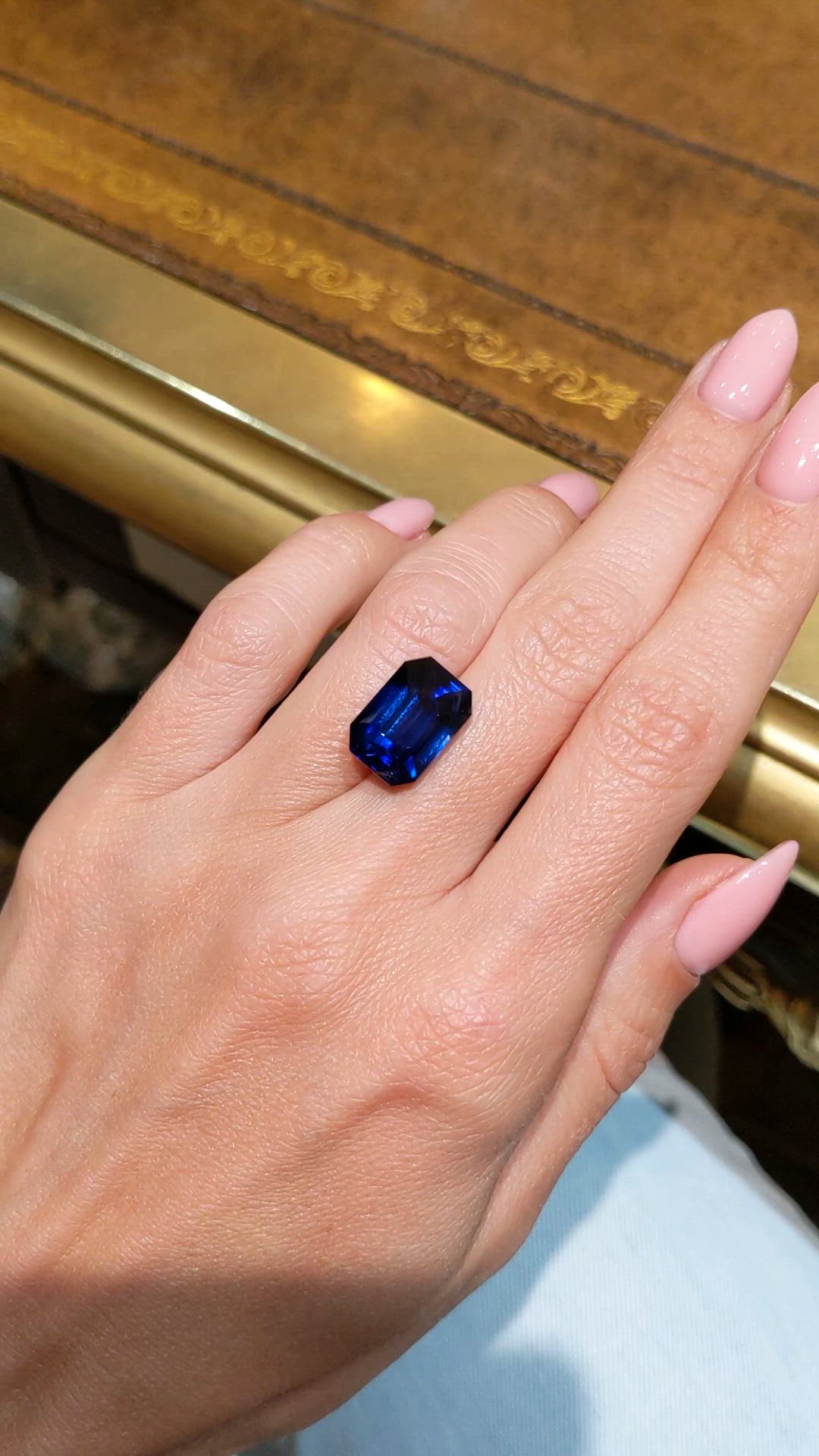 10.94 Ct. Blue Sapphire from Ceylon (Sri Lanka) Size Video