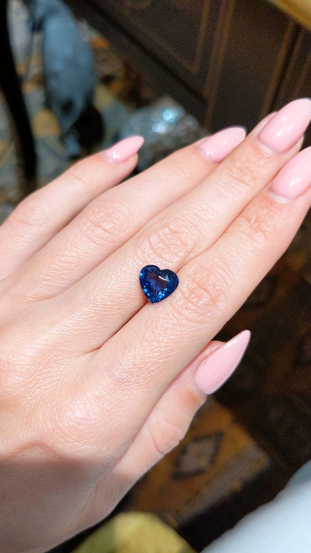 3.03 Ct. Blue Sapphire from Ceylon (Sri Lanka) Size Video