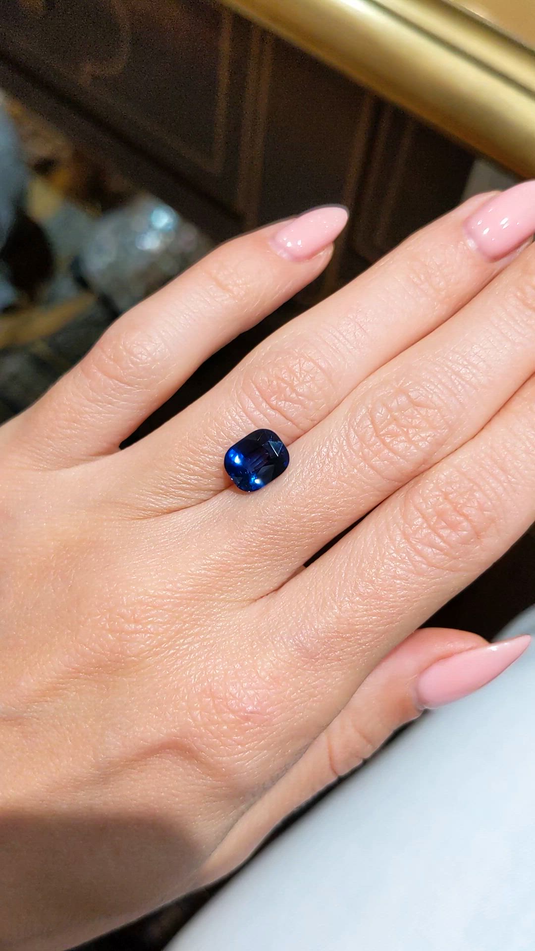 3.02 Ct. Blue Sapphire from Ceylon (Sri Lanka) Size Video