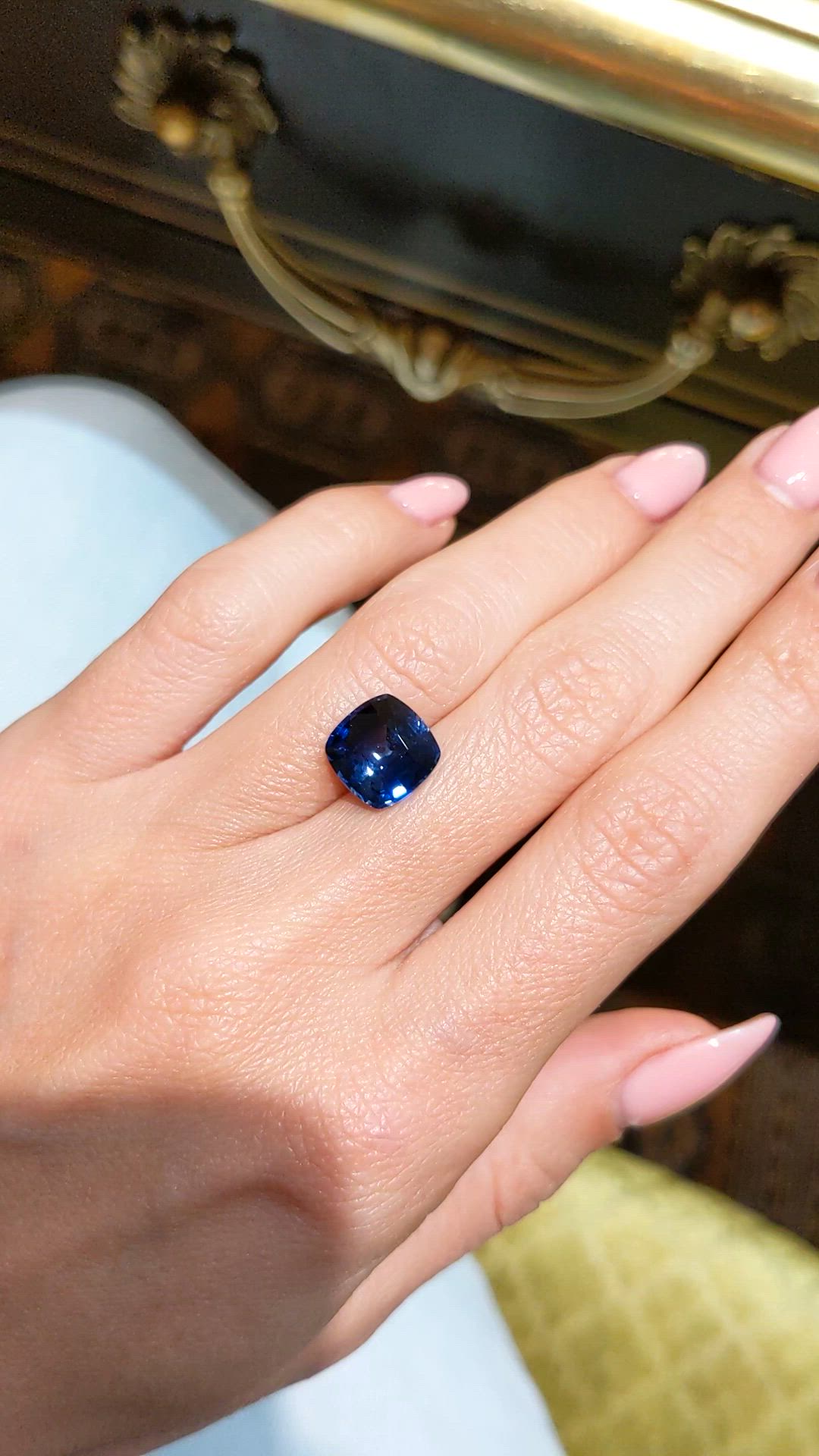 5.07 Ct. Blue Sapphire from Madagascar Size Video