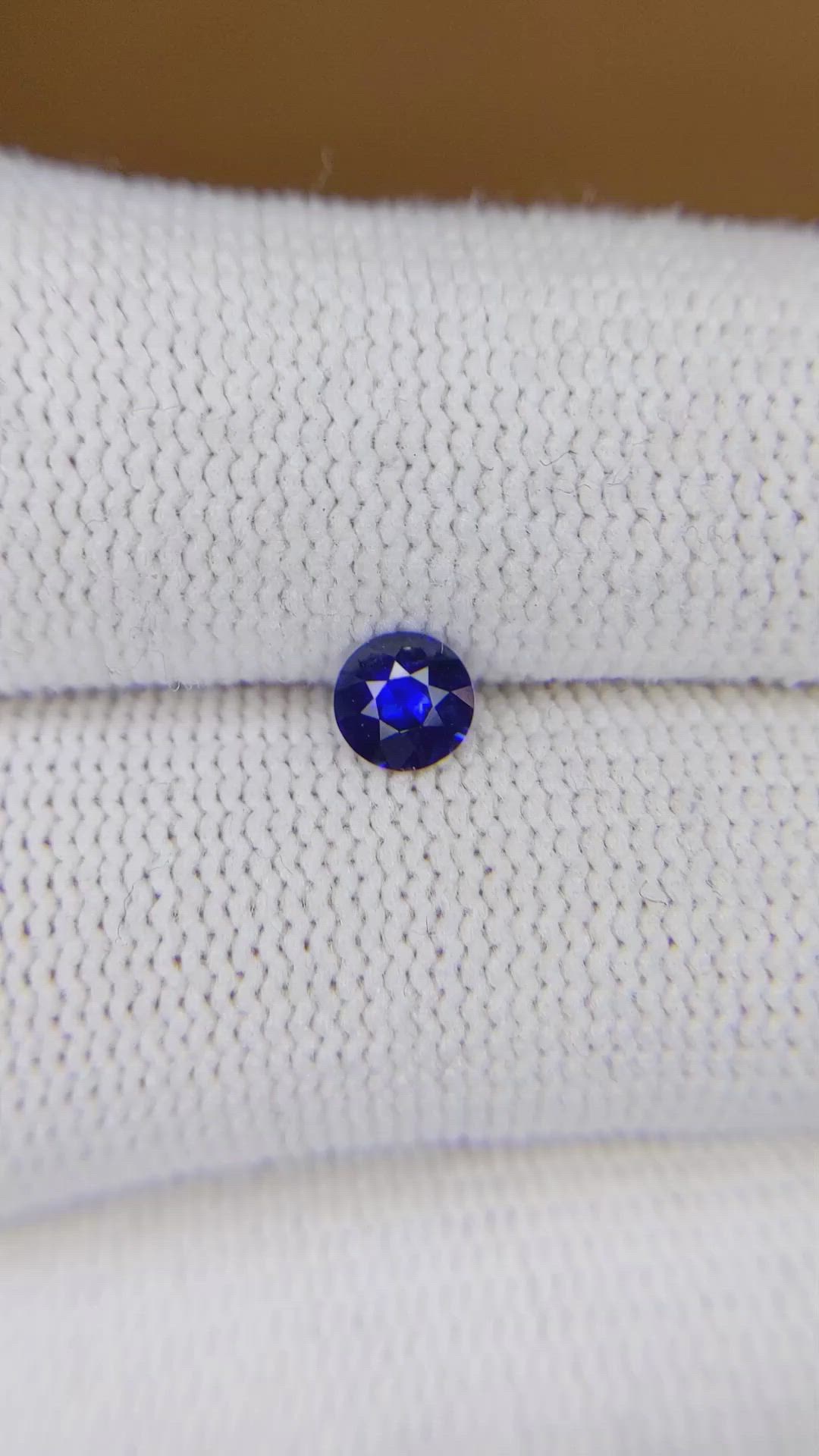 0.34 Ct. Blue Sapphire from Ceylon (Sri Lanka) Size Video