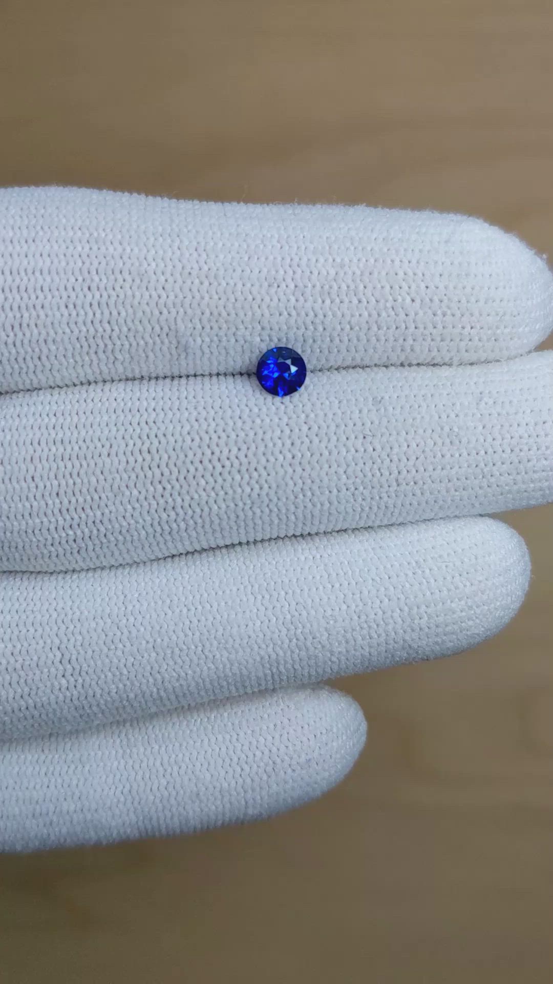 0.34 Ct. Blue Sapphire from Ceylon (Sri Lanka) Size Video